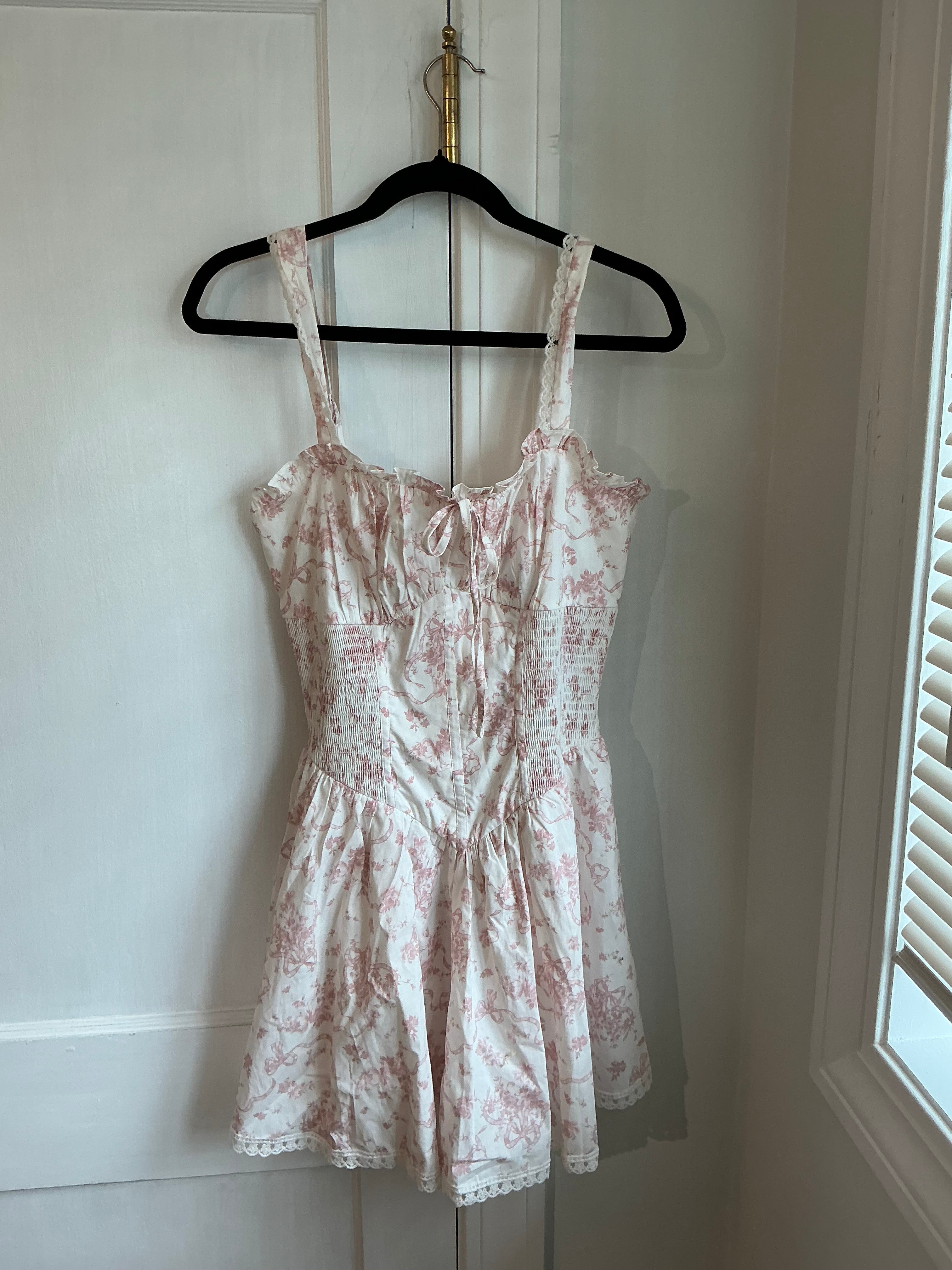 Pink floral dress