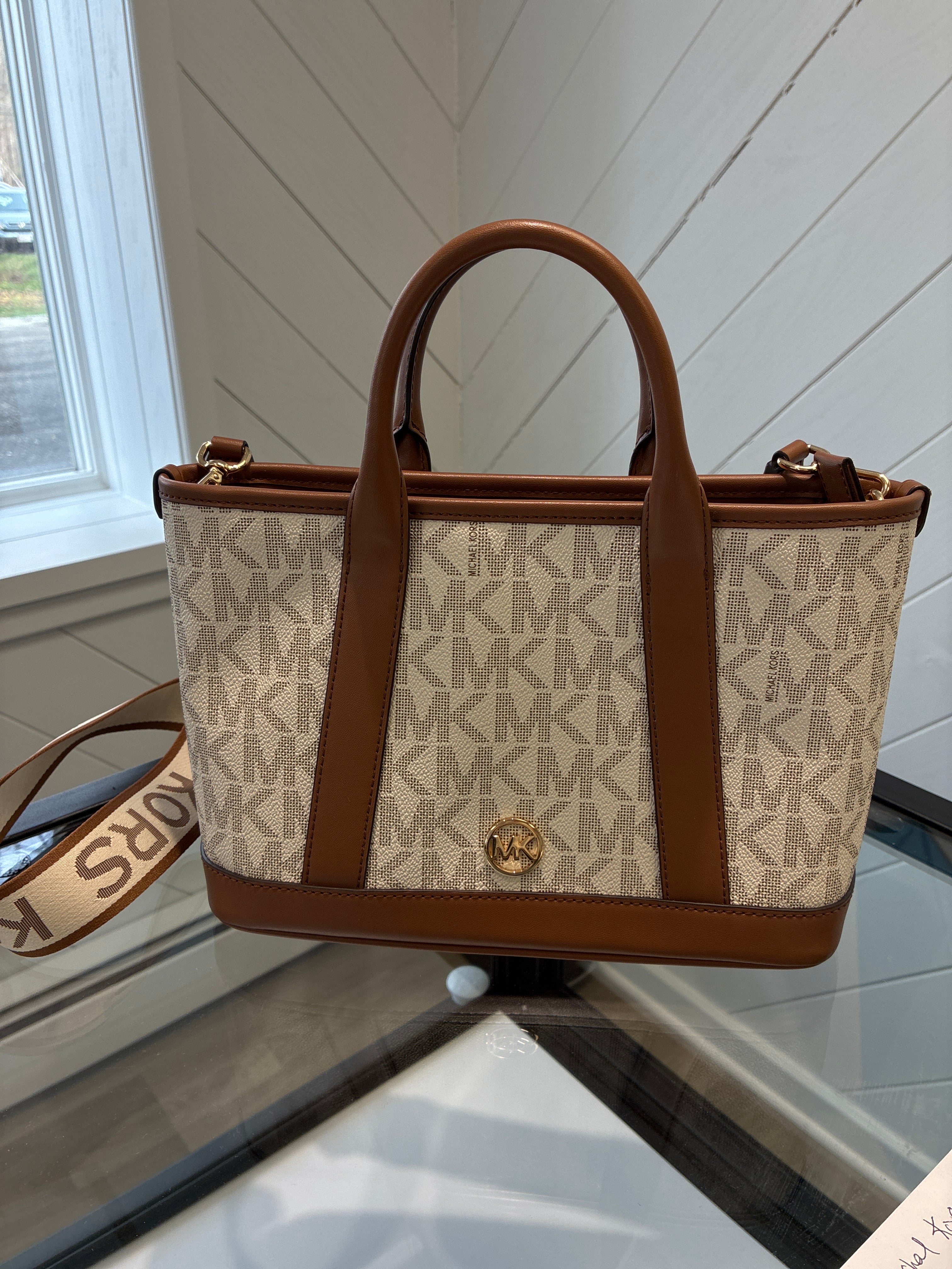 Michael Kors Luisa Medium Signature Logo Satchel
