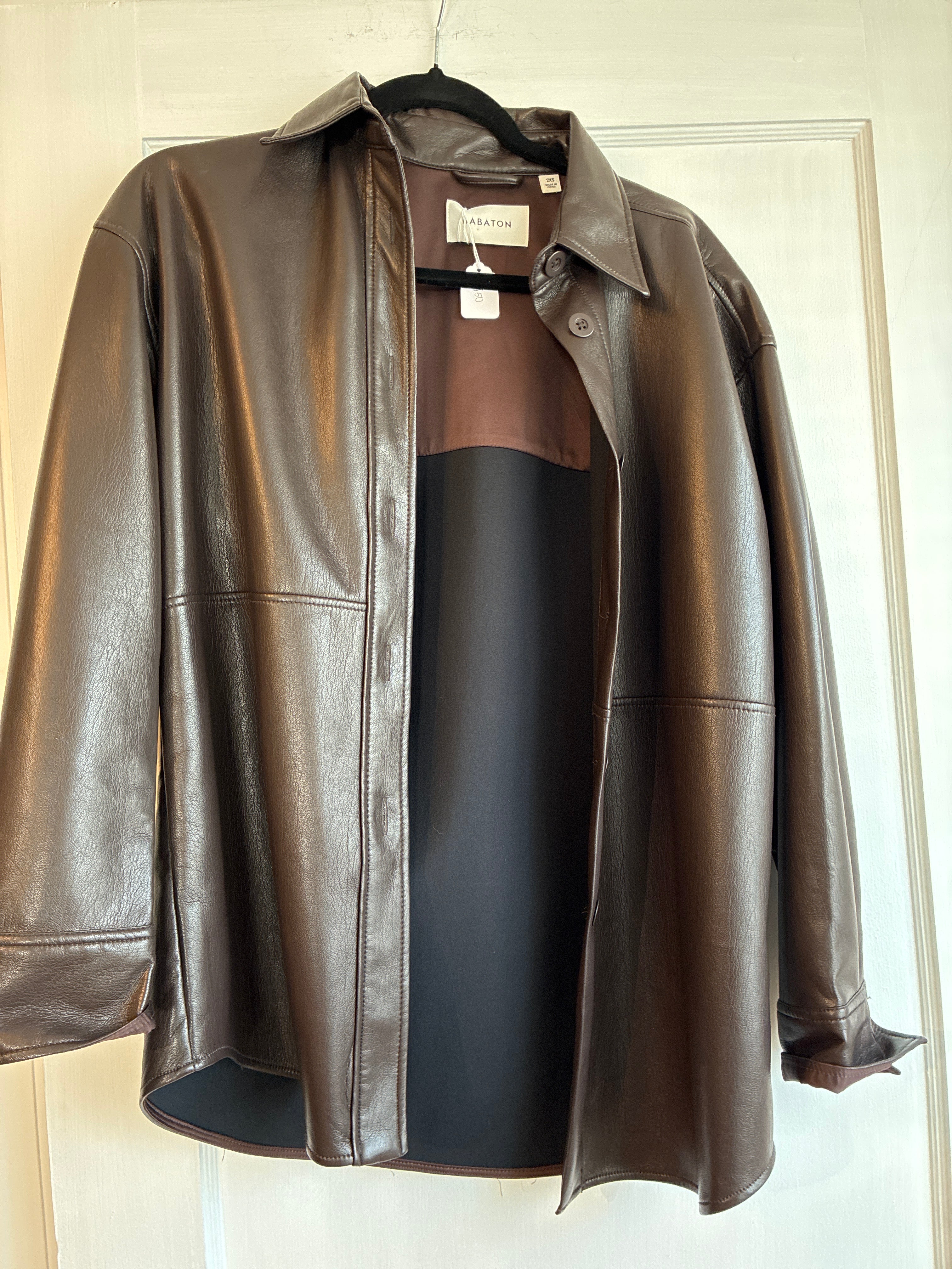 Faux Leather Shirt - Babaton