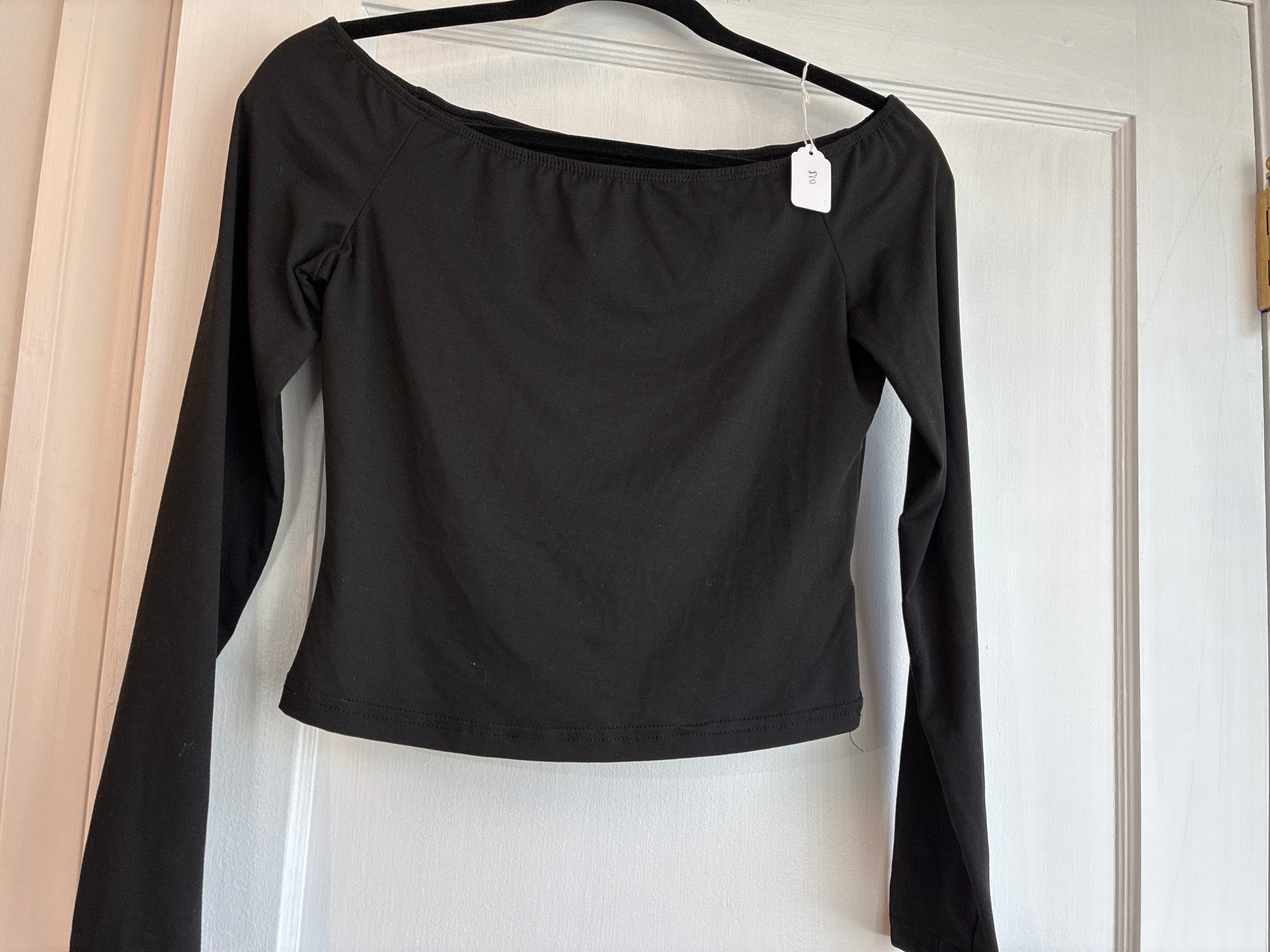 Long Sleeve Cropped Top - SHEIN