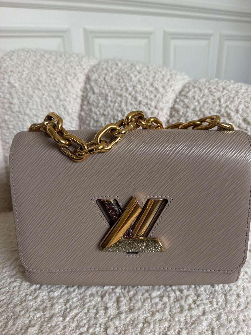 Louis Vuitton Twist MM Beige Epi Leather Bag