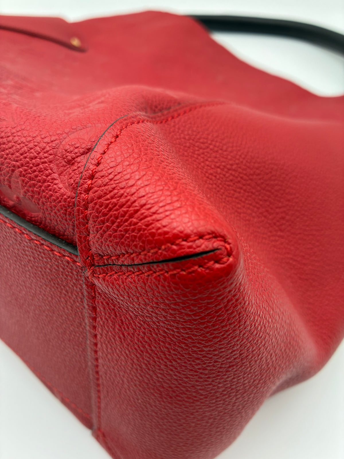 Louis Vuitton Monogram Empreinte Bagatelle cherry red