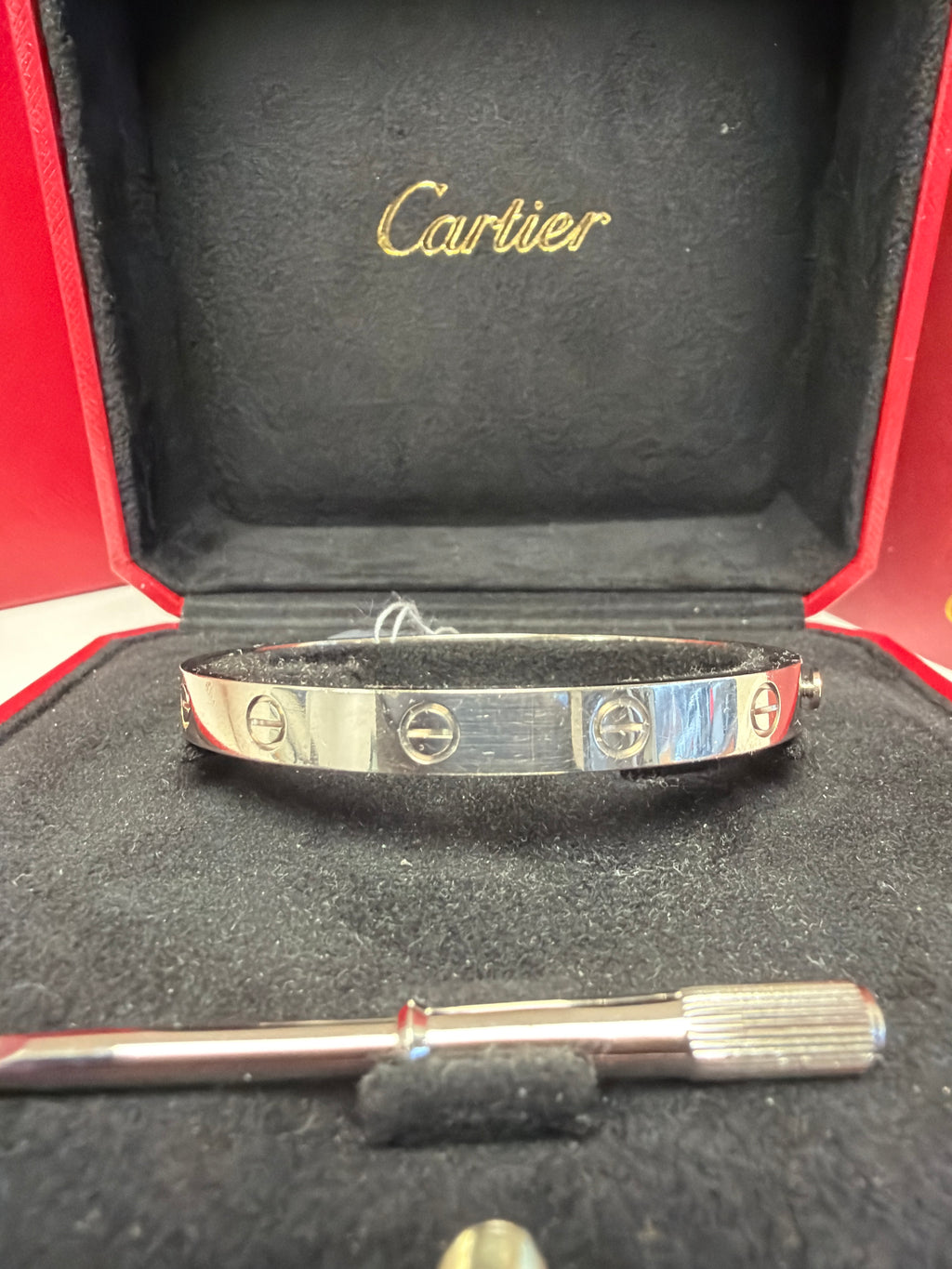 Cartier Love Bracelet White Gold size 17