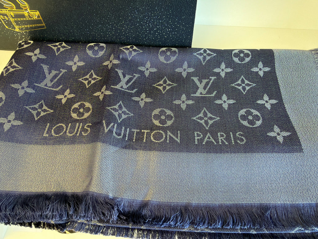 Louis Vuitton Monogram Denim Shawl in blue