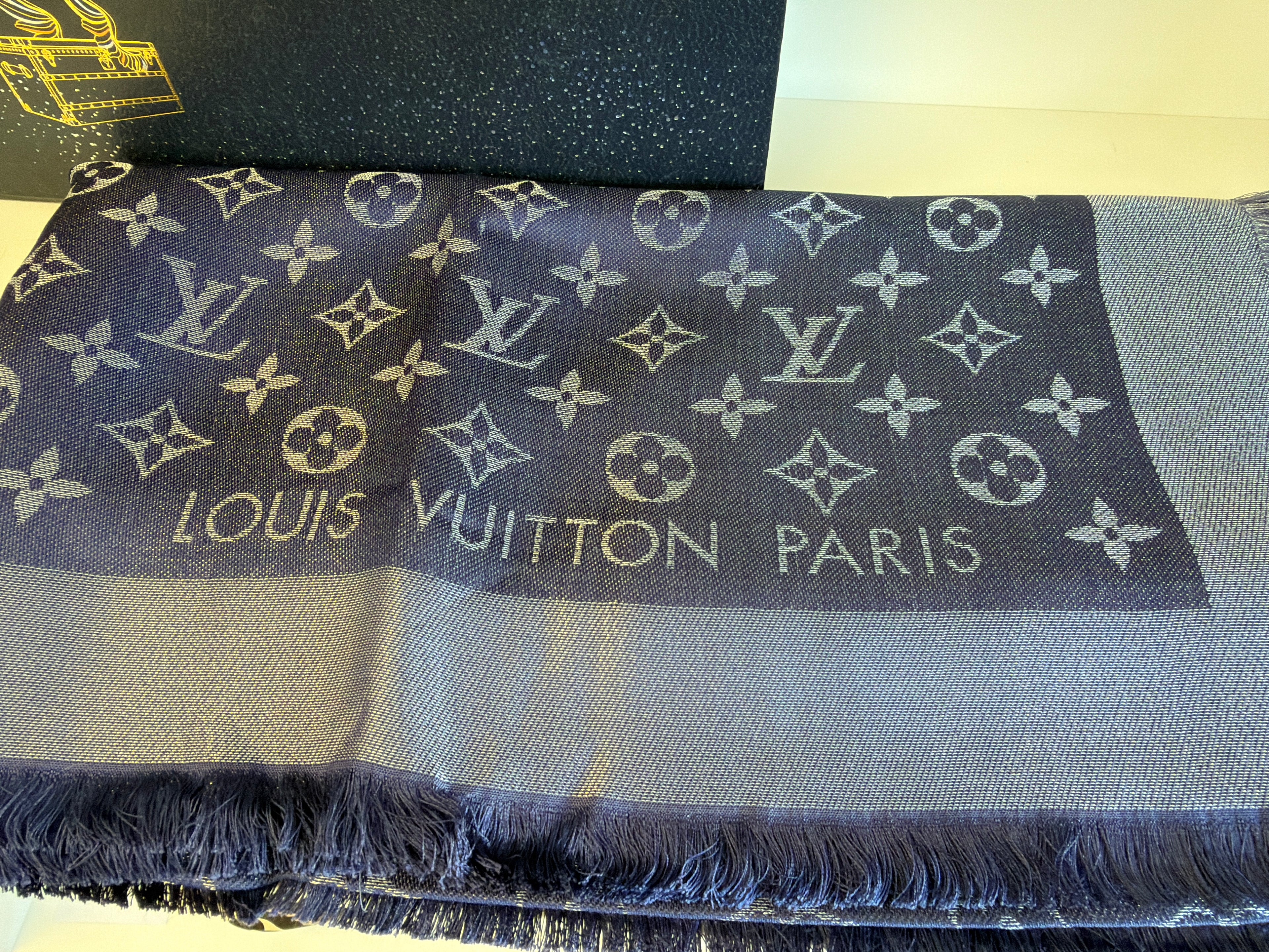Louis Vuitton Monogram Denim Shawl in blue