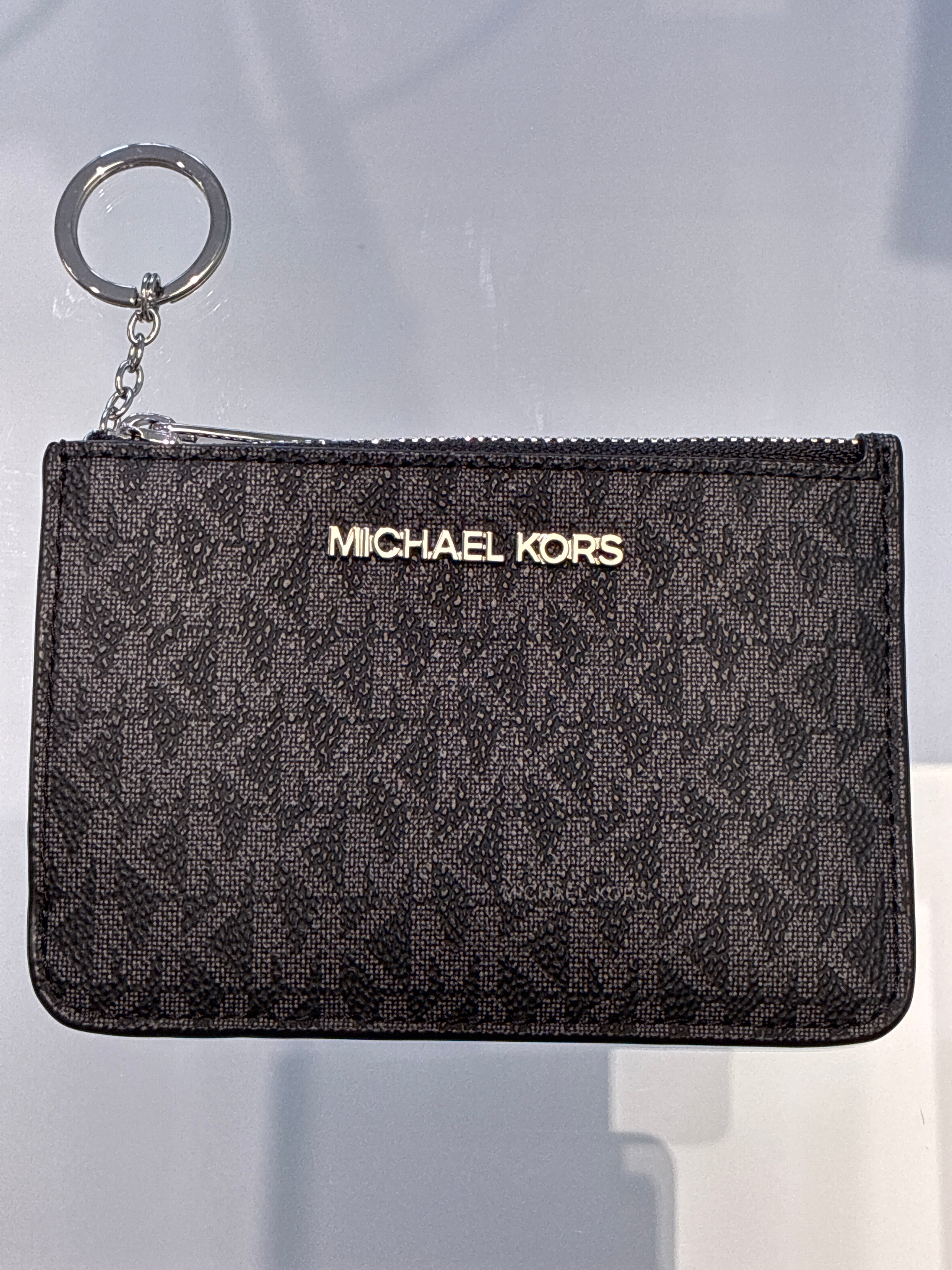 Michael Kors Jet Set Travel Small Signature Logo Coin Pouch Black