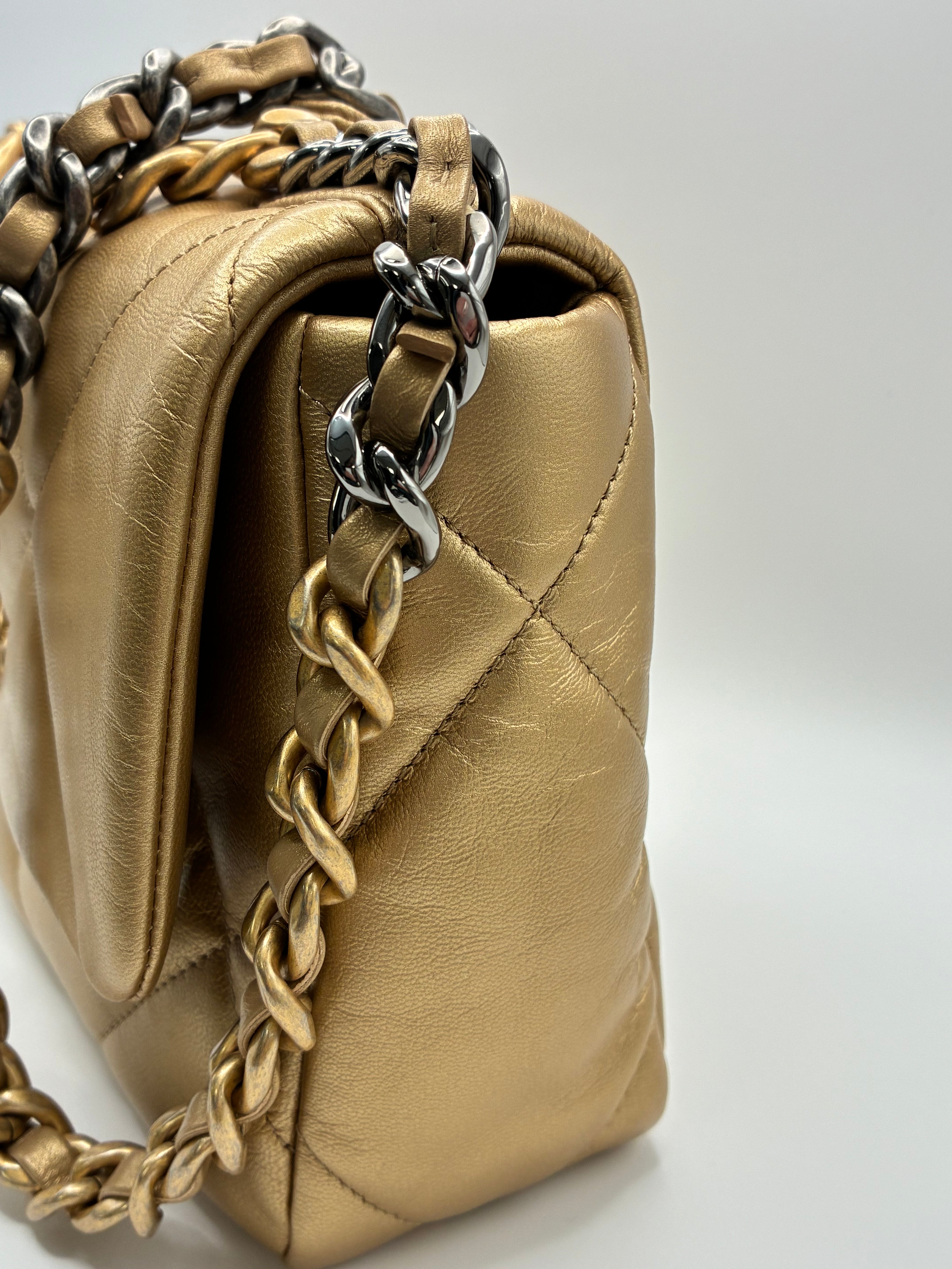 Chanel C19 - Metallic Gold - Size Small- Rare!
