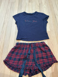 White Fox Plaid Sleep Set