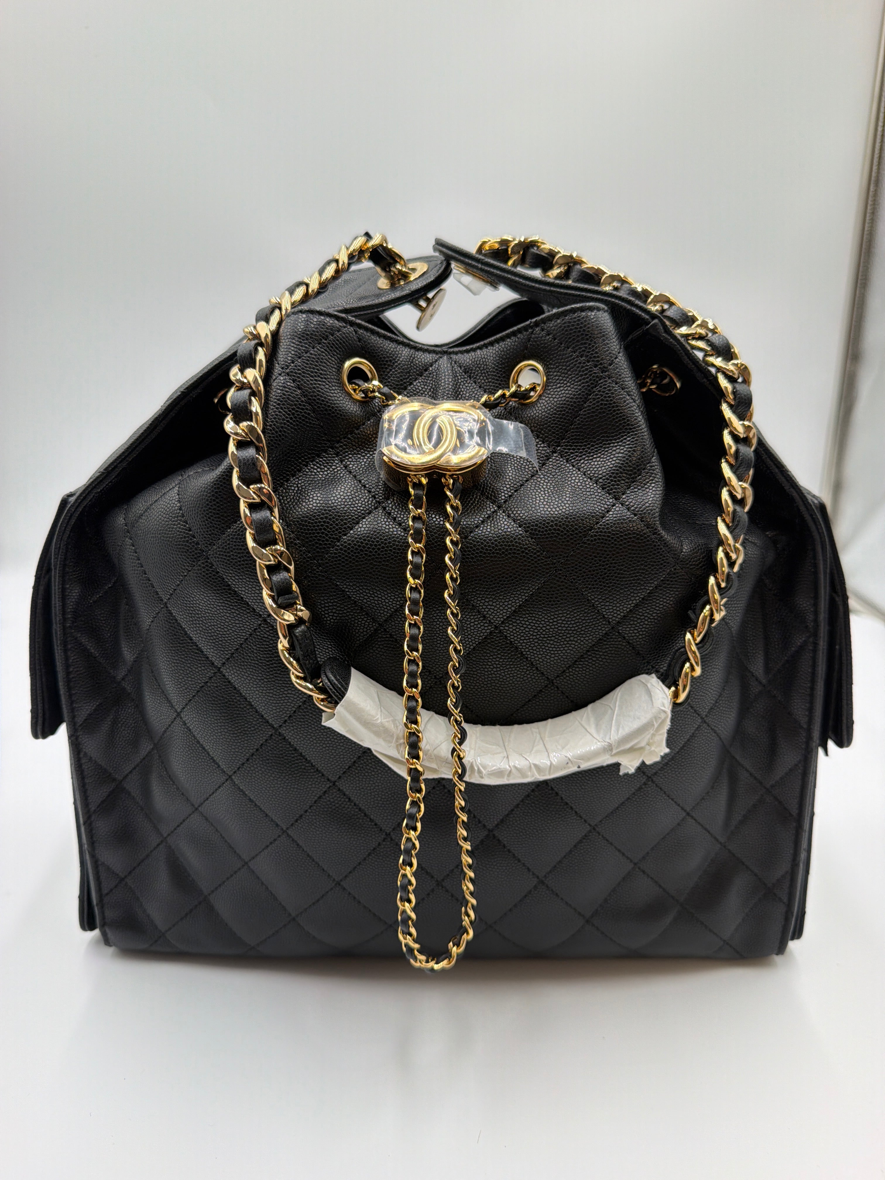 Chanel C25 Medium Black Grained Calfskin (caviar) “Store Fresh”