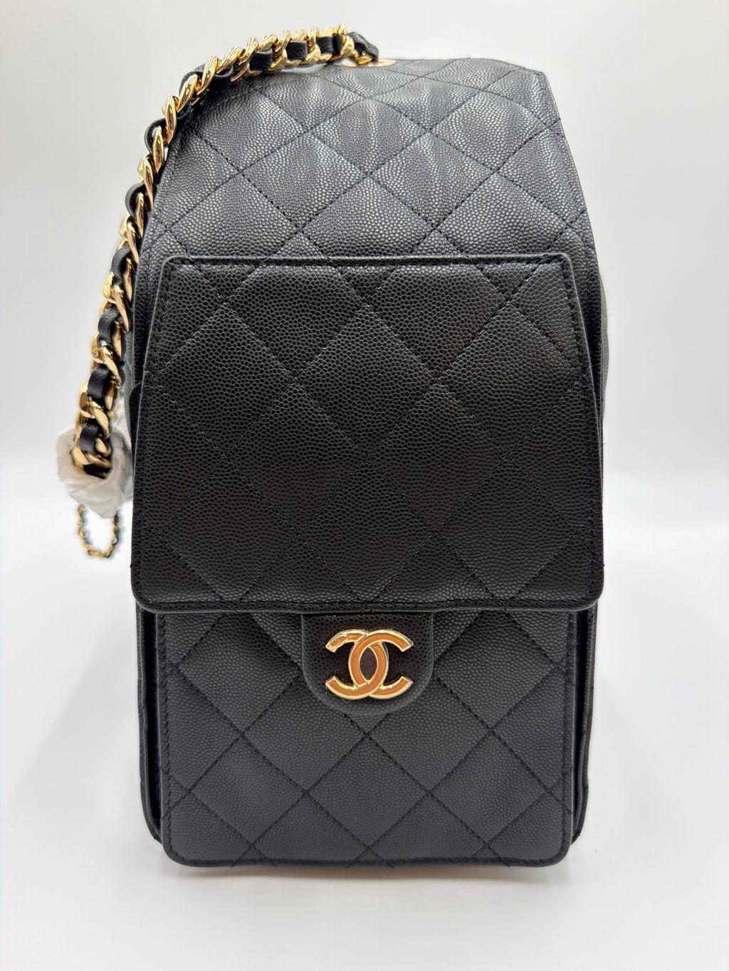 Chanel C25 Medium Black Grained Calfskin (caviar) “Store Fresh”