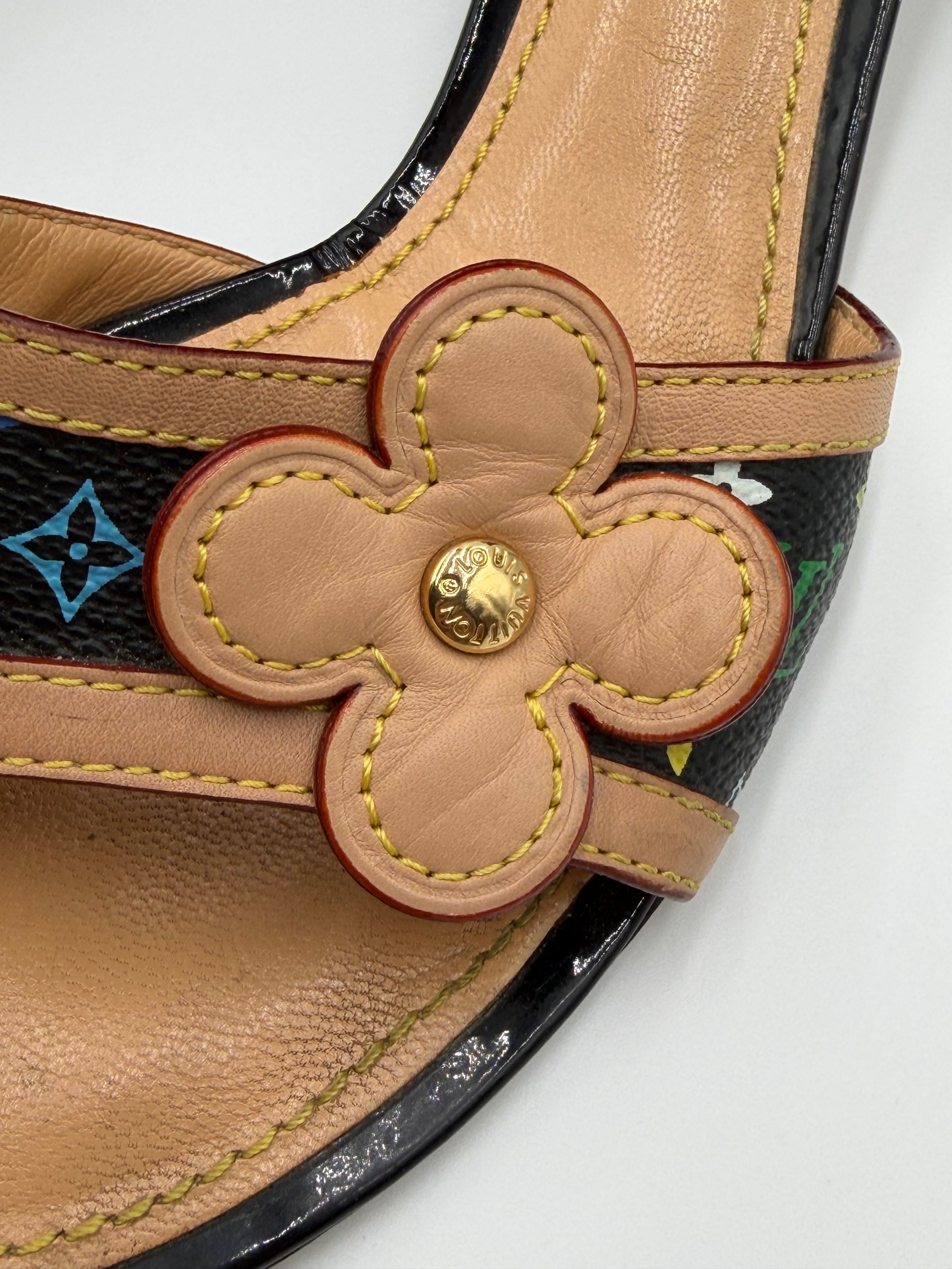 Louis Vuitton x Takashi Murakami Monogram Kitten Heels - Black