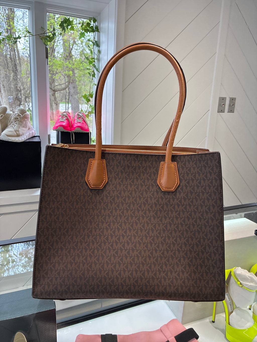 Michael Kors Mercer Extra-Large Logo Pocket Tote Bag