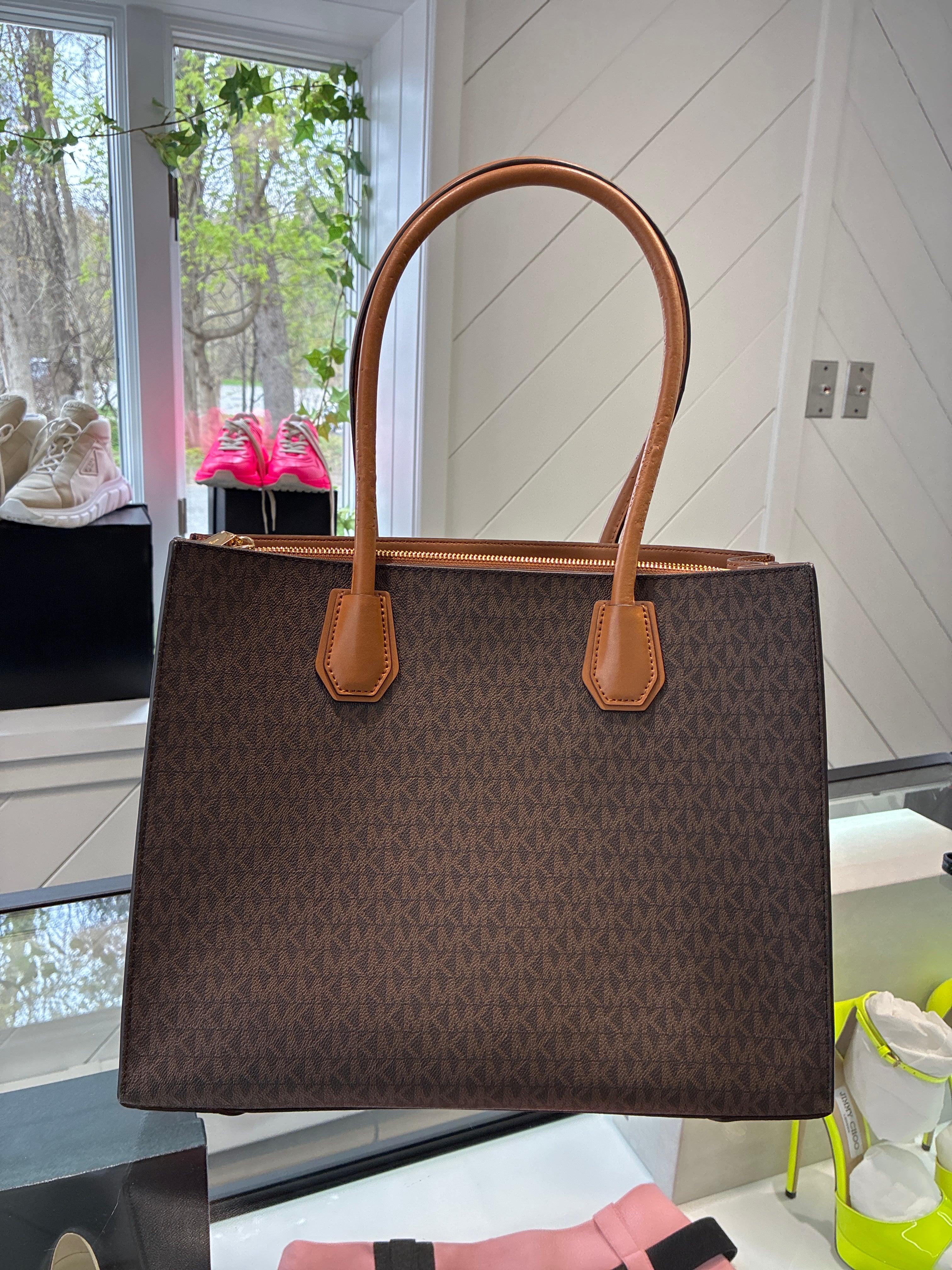 Michael Kors Mercer Extra-Large Logo Pocket Tote Bag