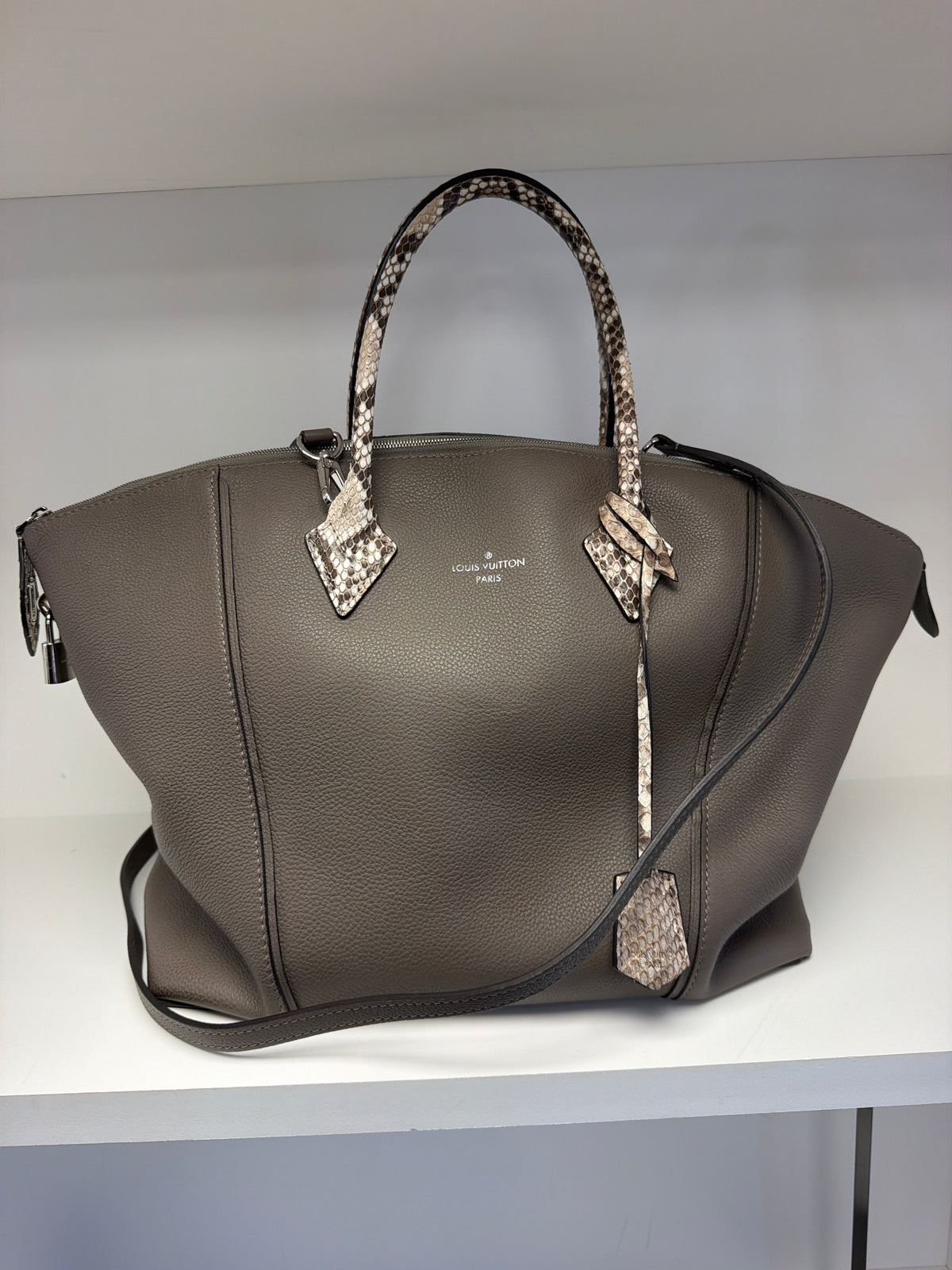 Louis Vuitton Soft Lockit Python Handles
