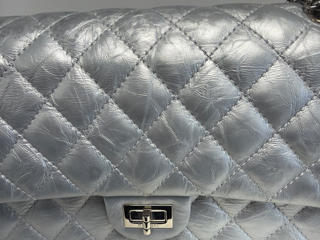 Chanel Metallic Silver 2.55 Reissue Flap Bag- Rare!