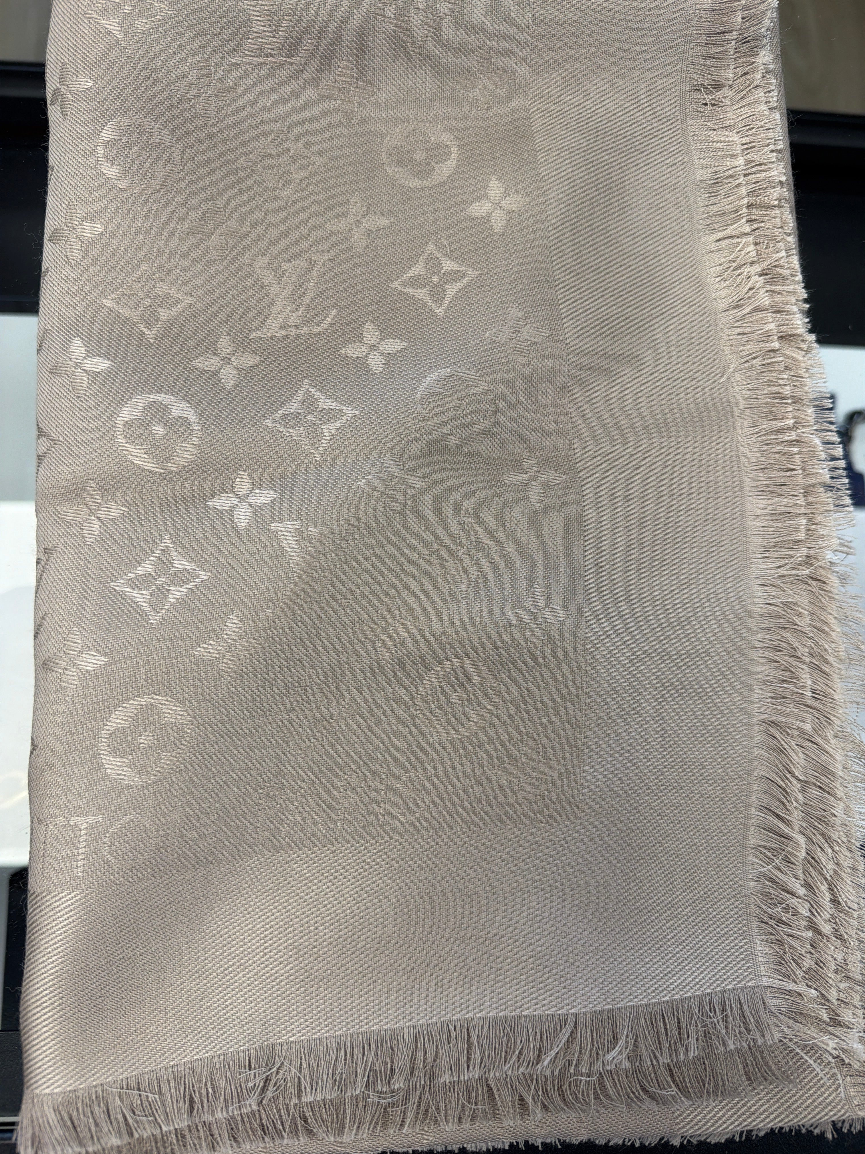 Louis Vuitton Monogram Shawl in Greige