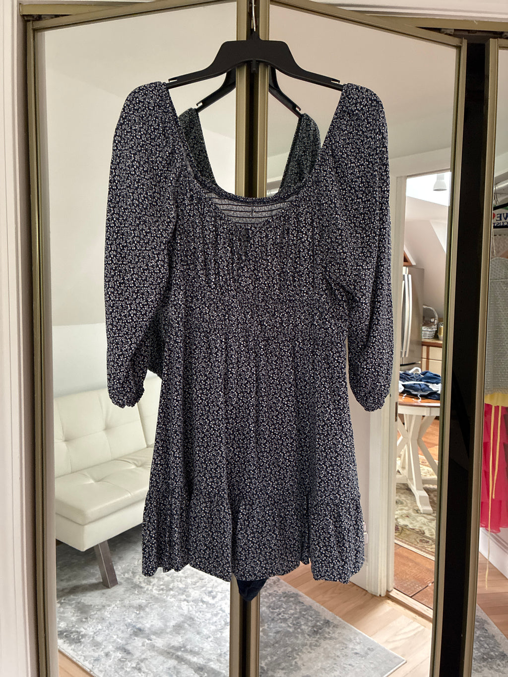 Floral longsleeve ruffle dress