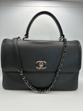 ✨Chanel Trendy CC Medium Top Handle Flap Bag in Black Calfskin✨