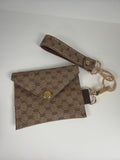 Repurposed Gucci Card Holder w/ key Chain