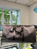 Keepall 55 Bando Damier silver hardware