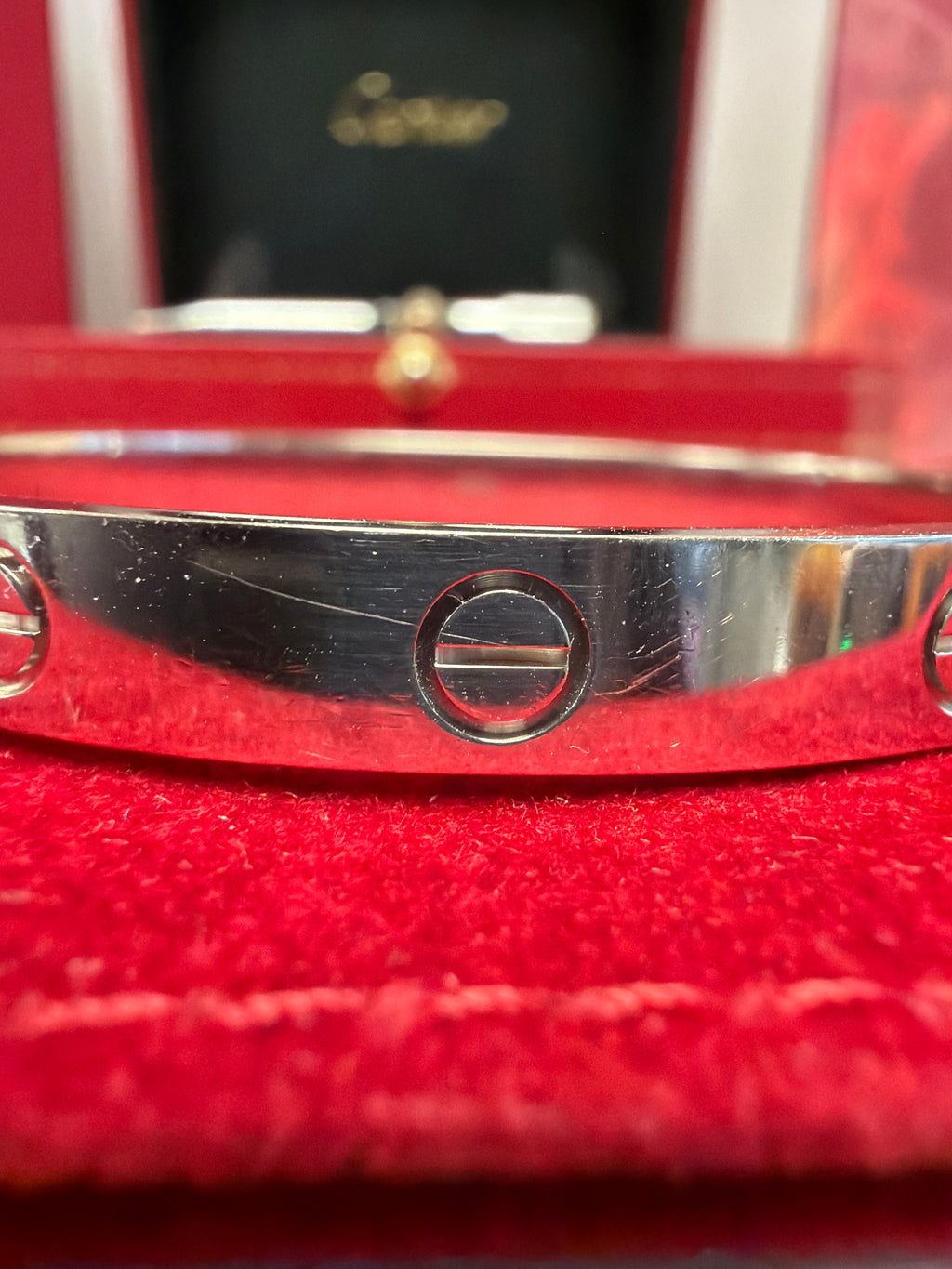 Cartier Love Bracelet White Gold size 17