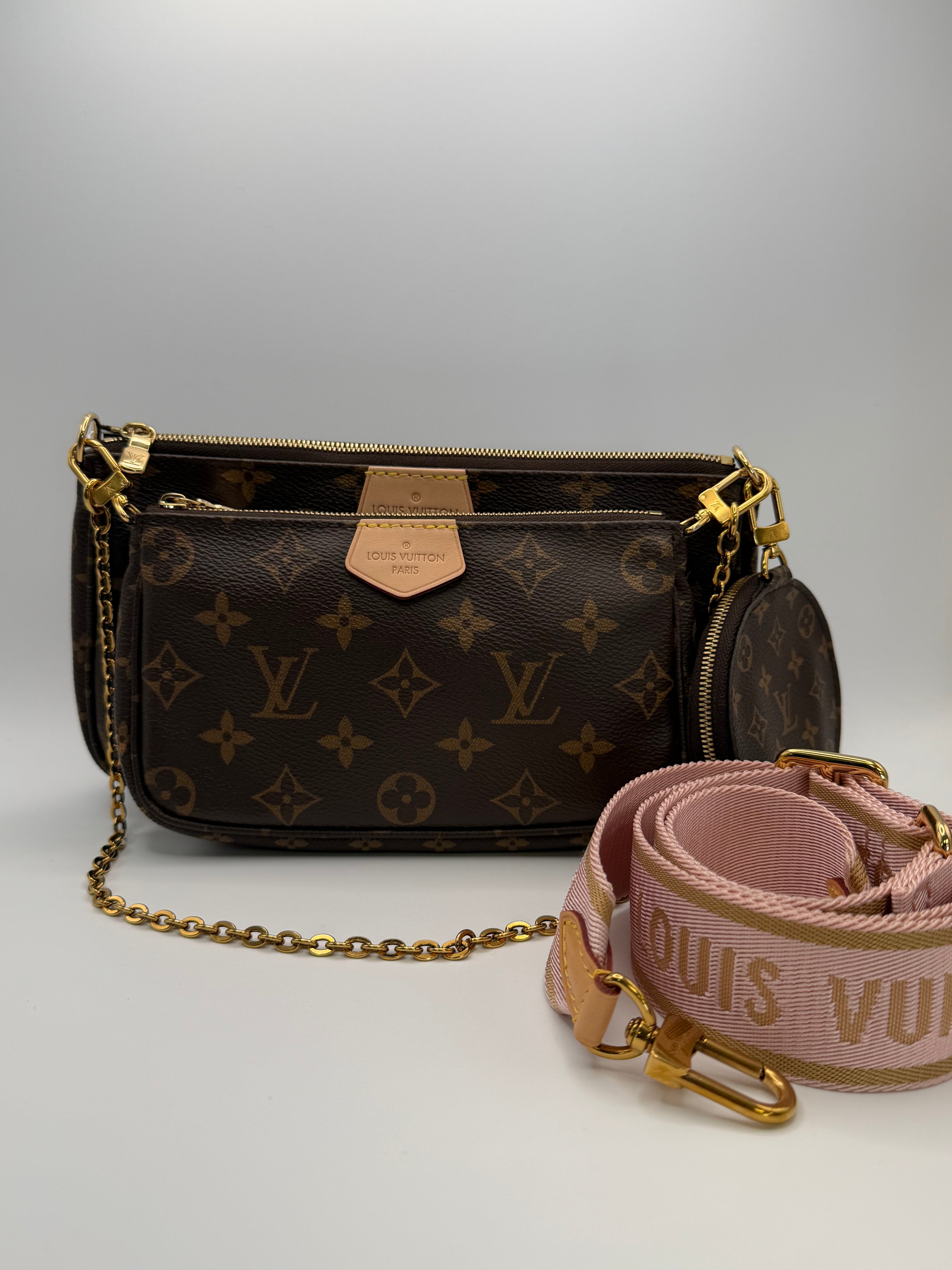 Louis Vuitton - Like New Multi Pochette Accessories - Pink Strap