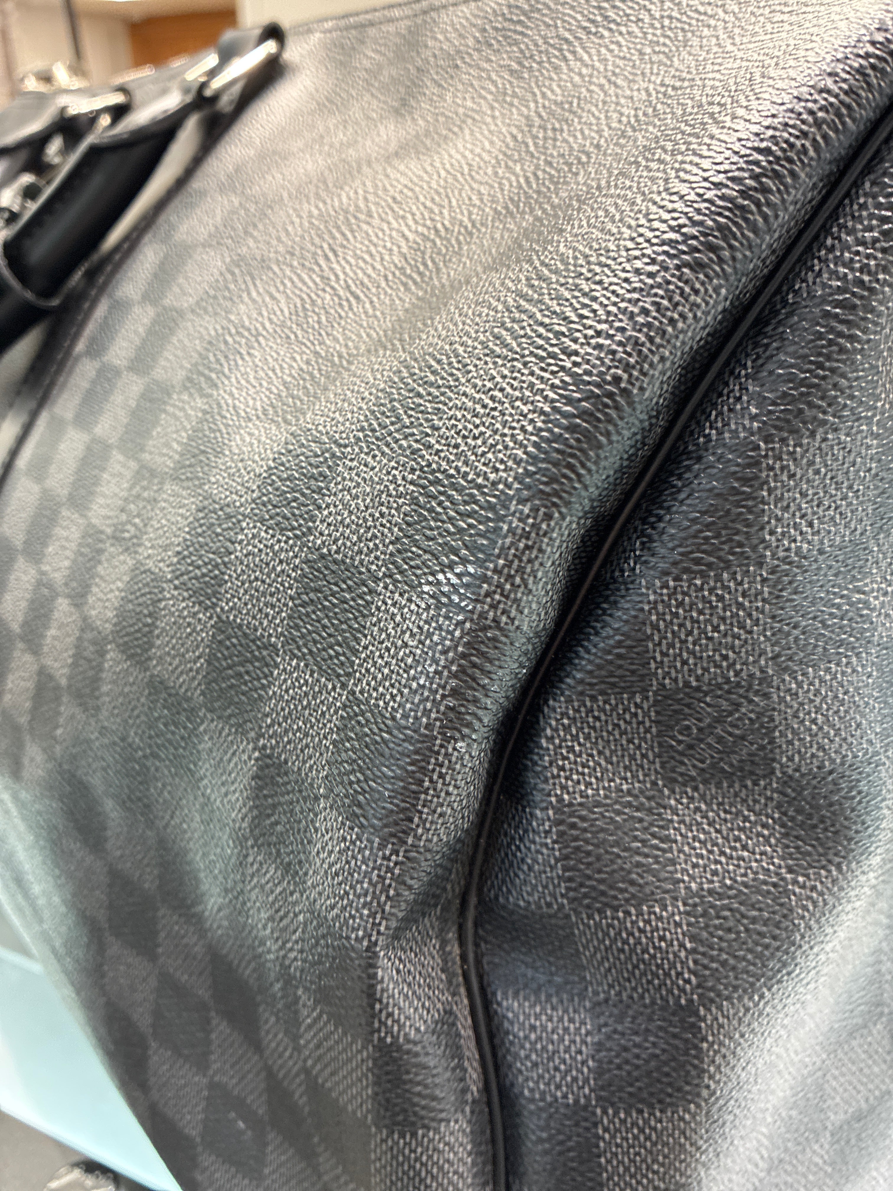 Keepall 55 Bando Damier silver hardware