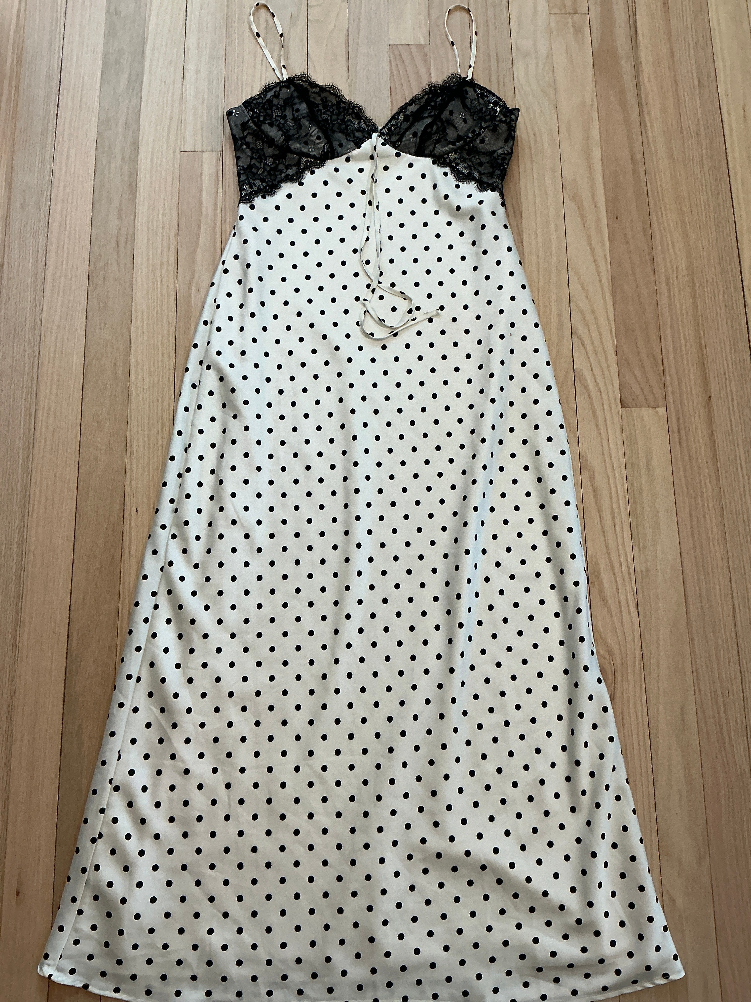 Jessica Simpson polka dot lace-trim dress