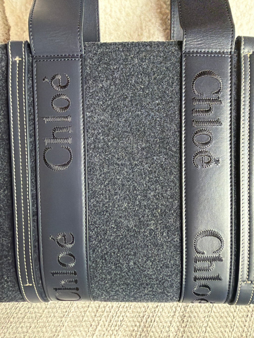 Chloe Tote Blue Woody