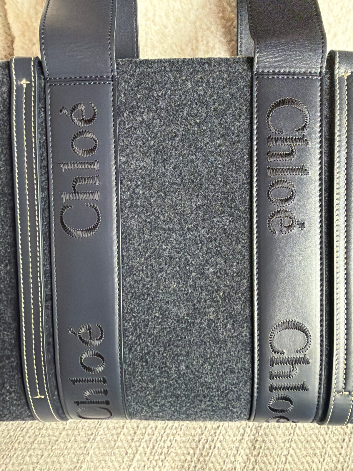 Chloe Tote Blue Woody