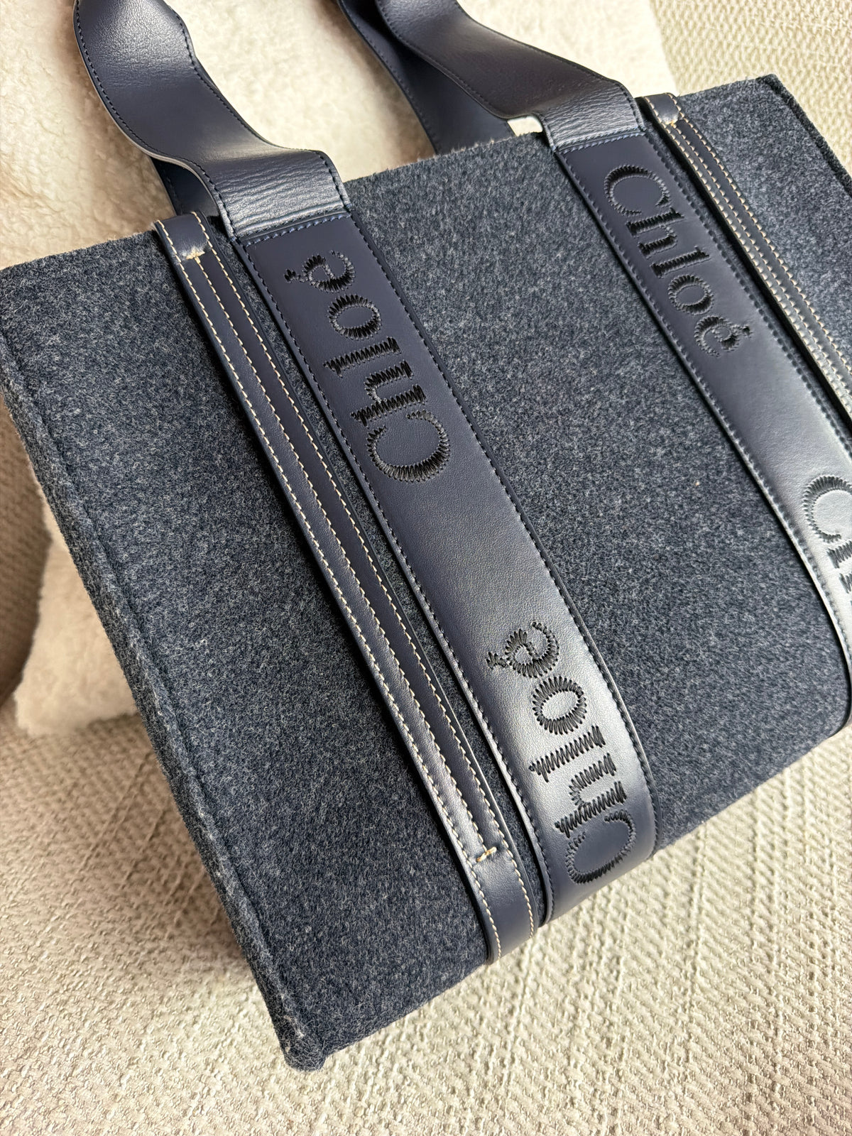 Chloe Tote Blue Woody