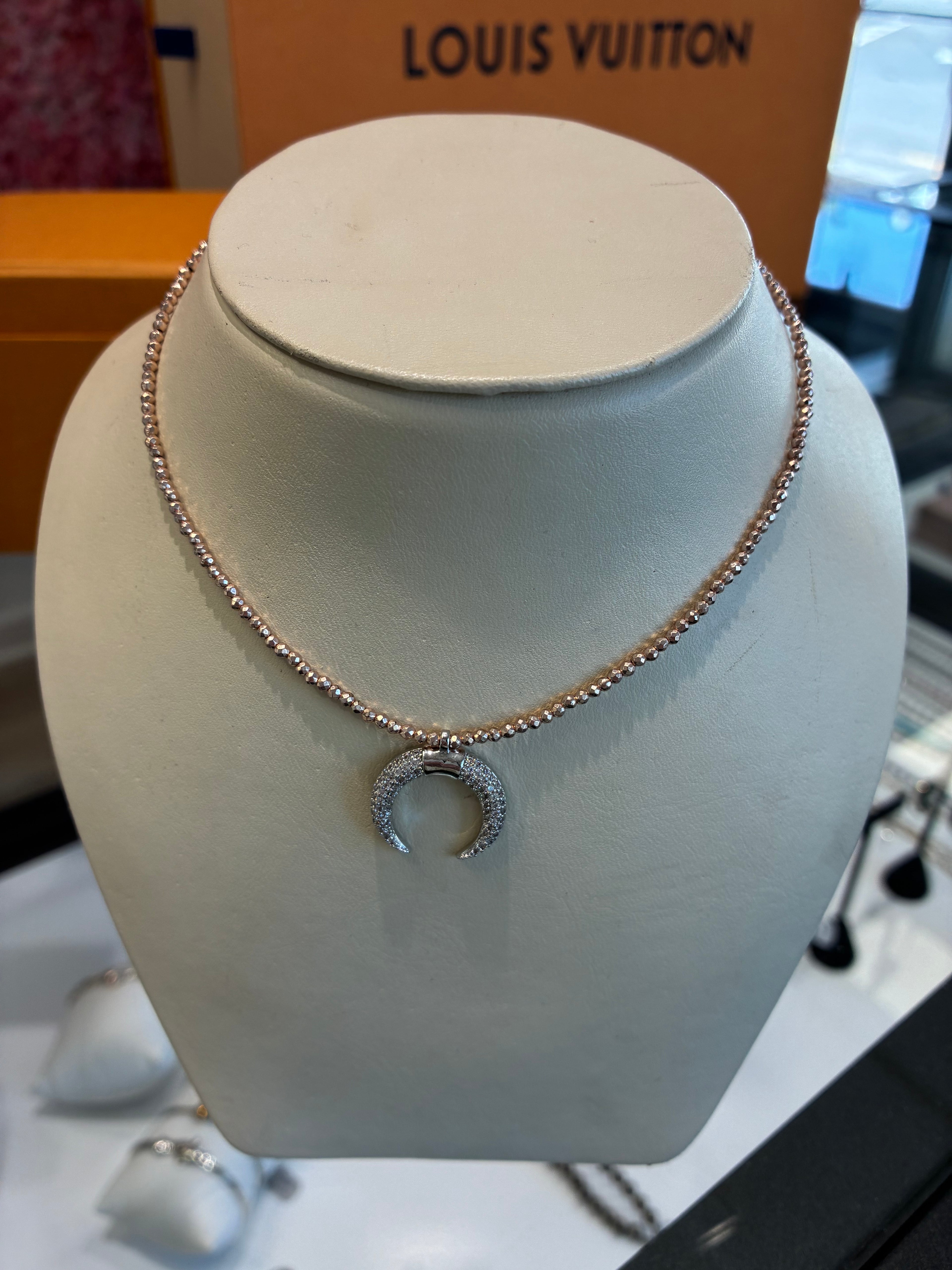 Half moon necklace - Rose Gold