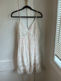 White floral dress with lace