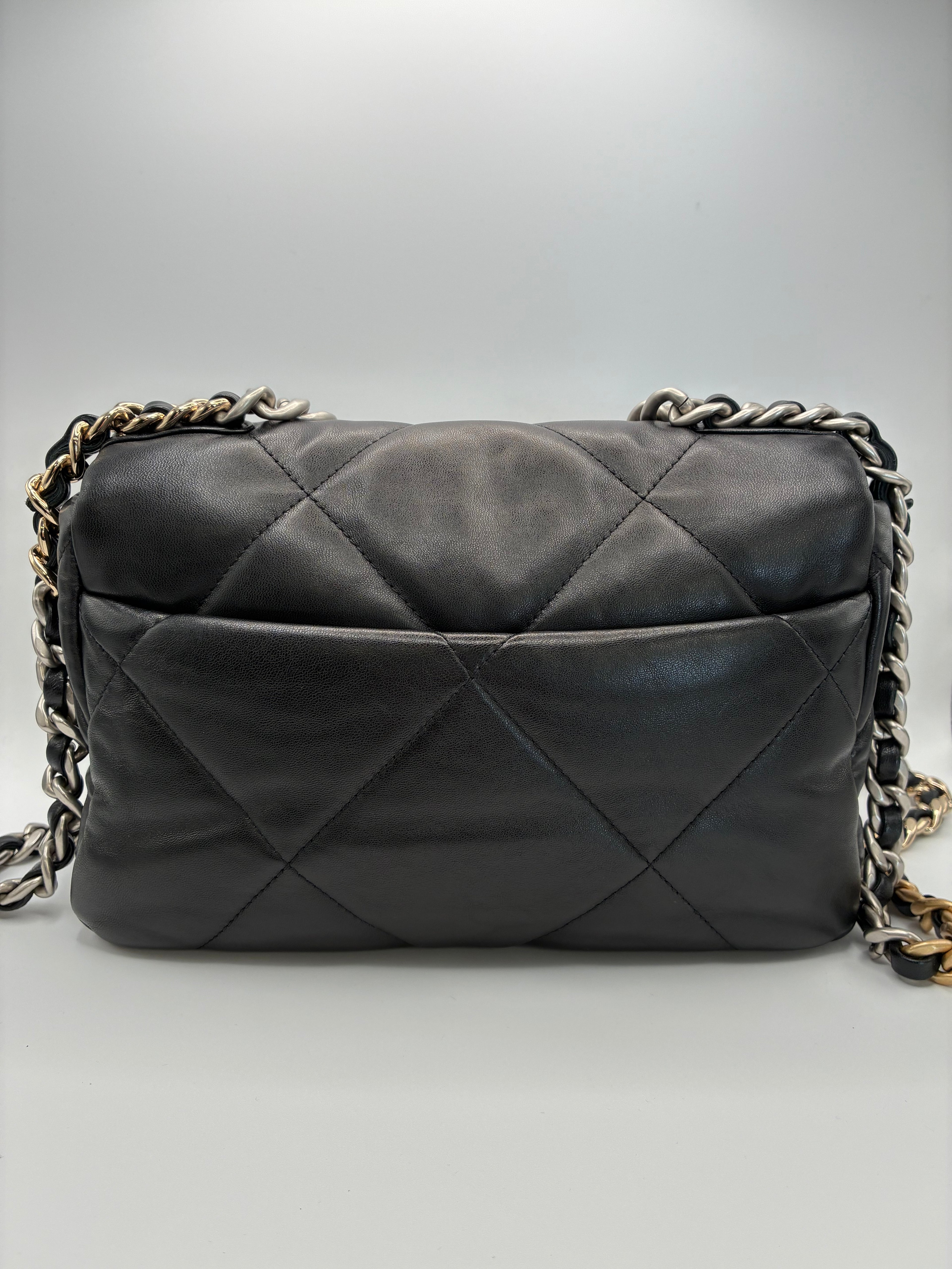 Chanel Black C19 ✨Rare! Reverse Hardware - Size Small