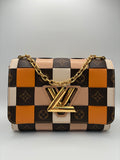 Louis Vuitton Calfskin Check Monogram Twist MM Bag