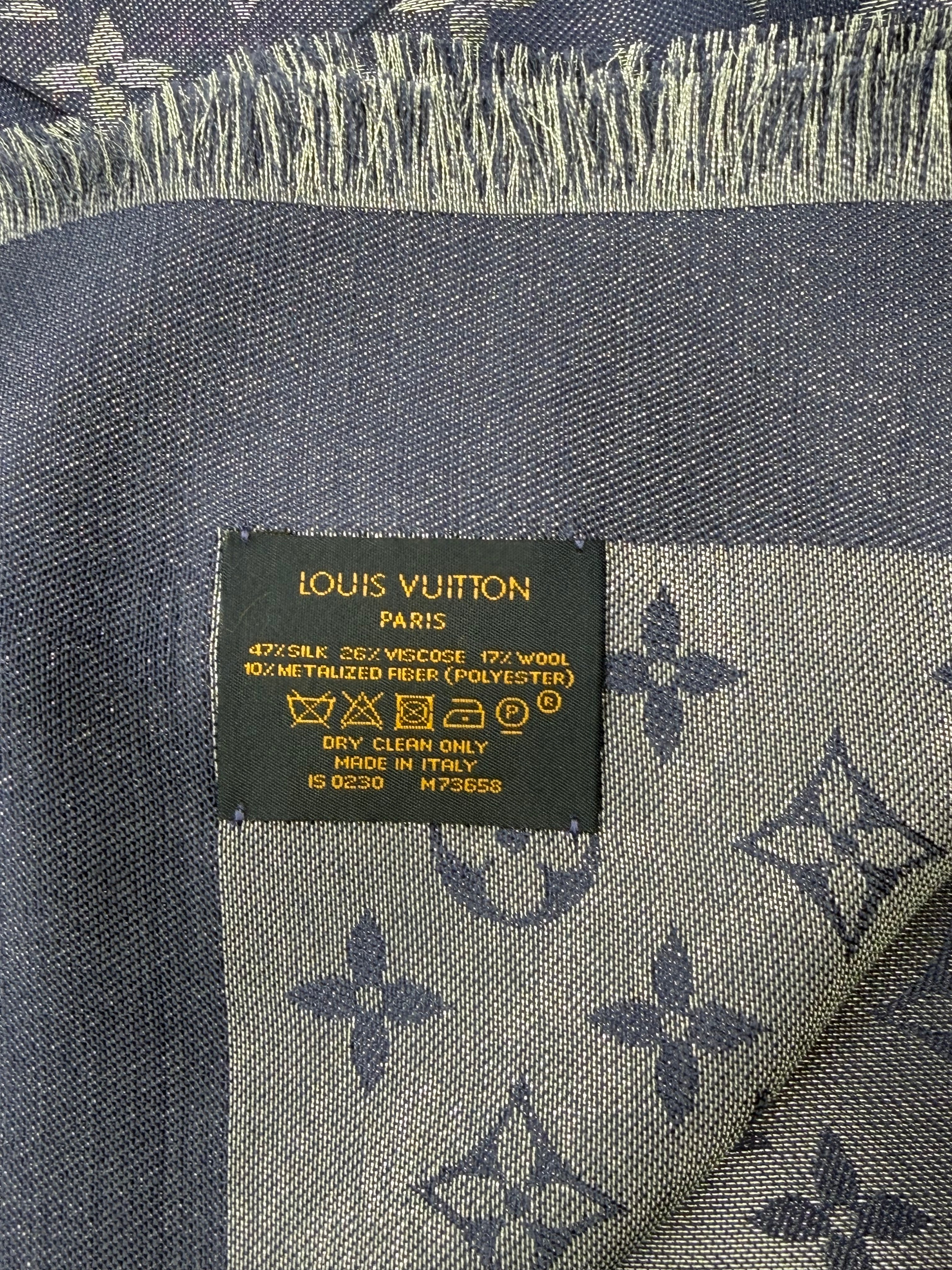 Louis Vuitton So Shine Shawl Blue