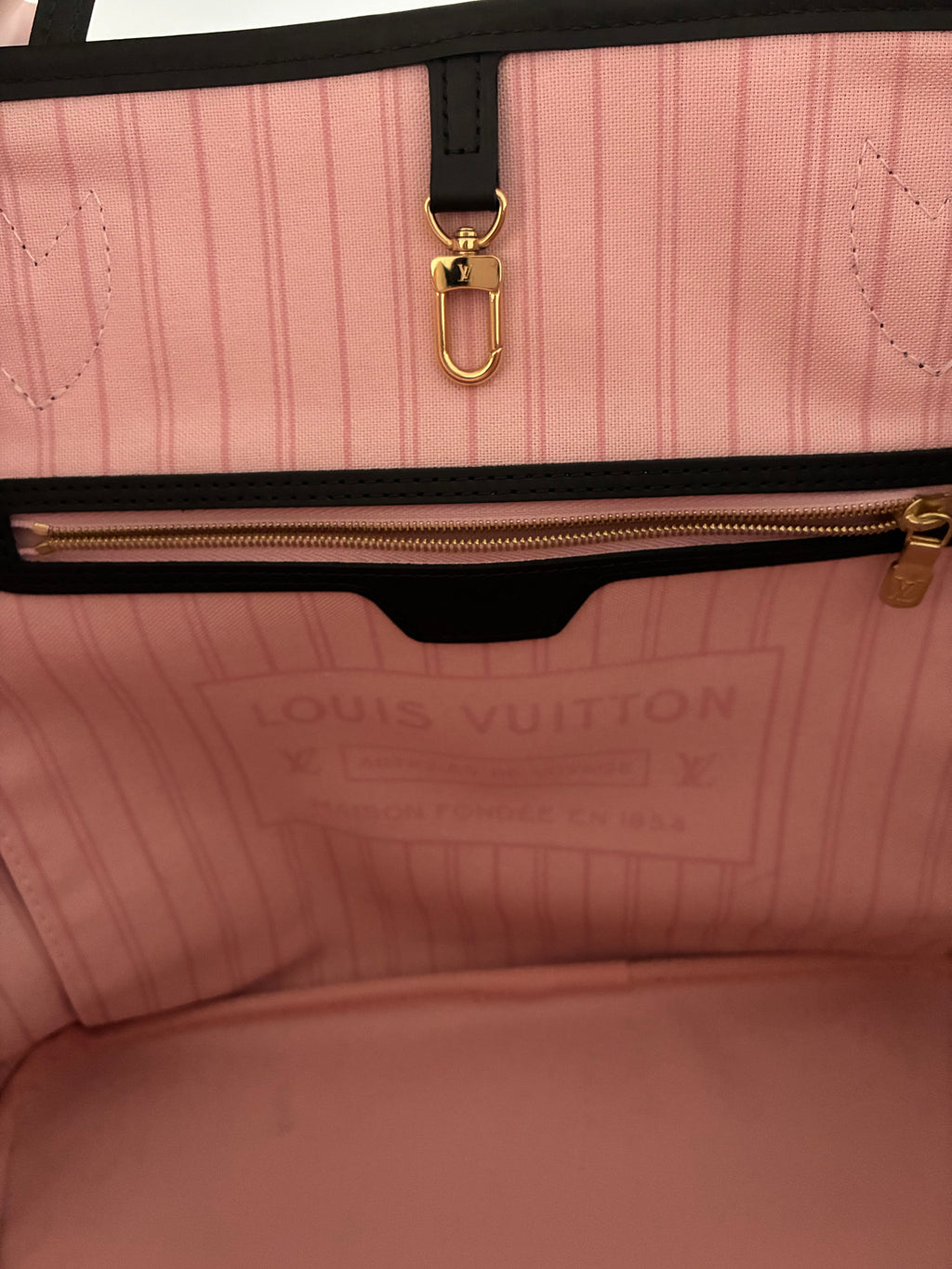 Louis Vuitton Damier Neverfull MM - Pink Interior