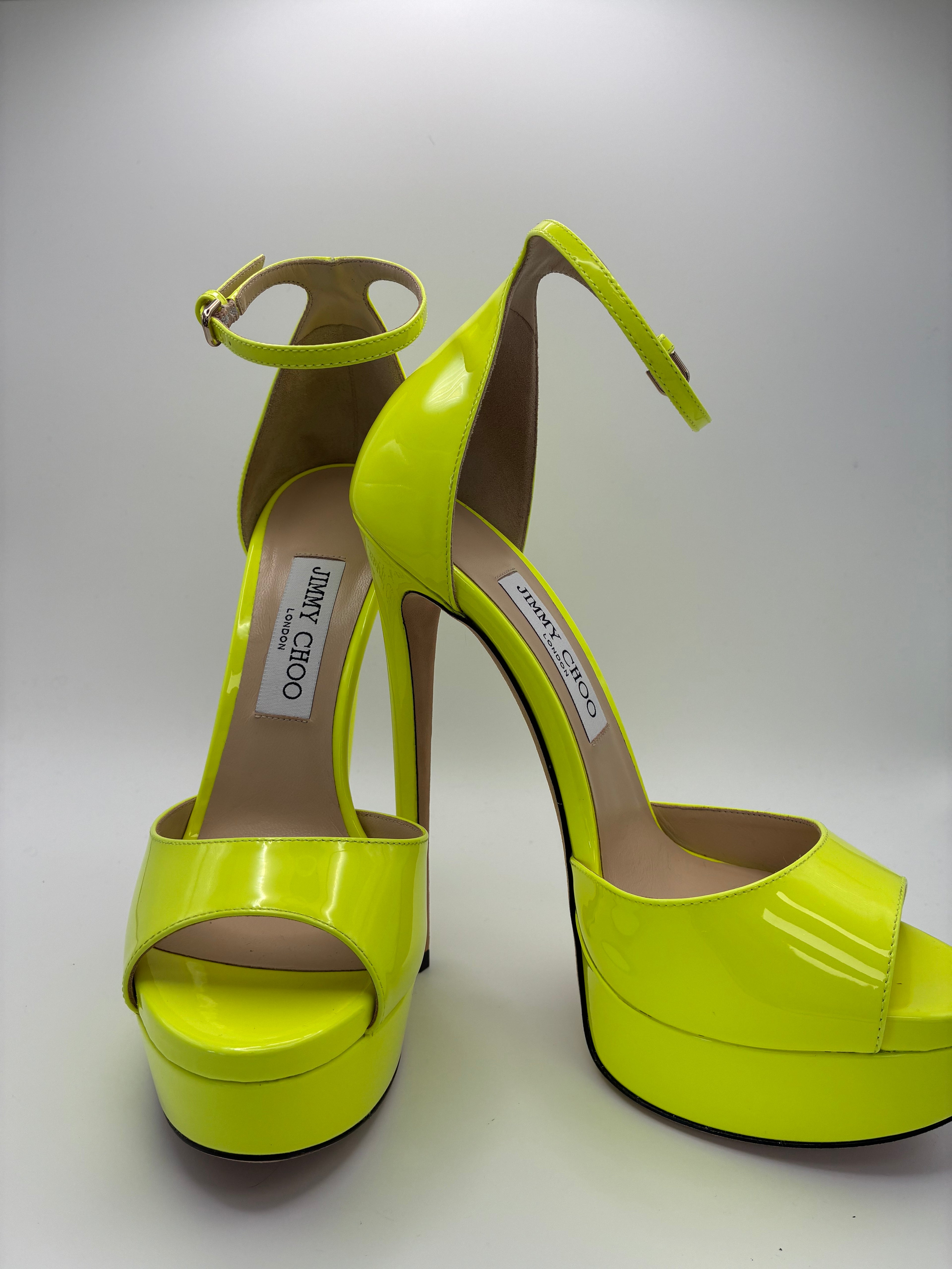 Jimmy Choo Max 150 Patent Leather Platform Sandal