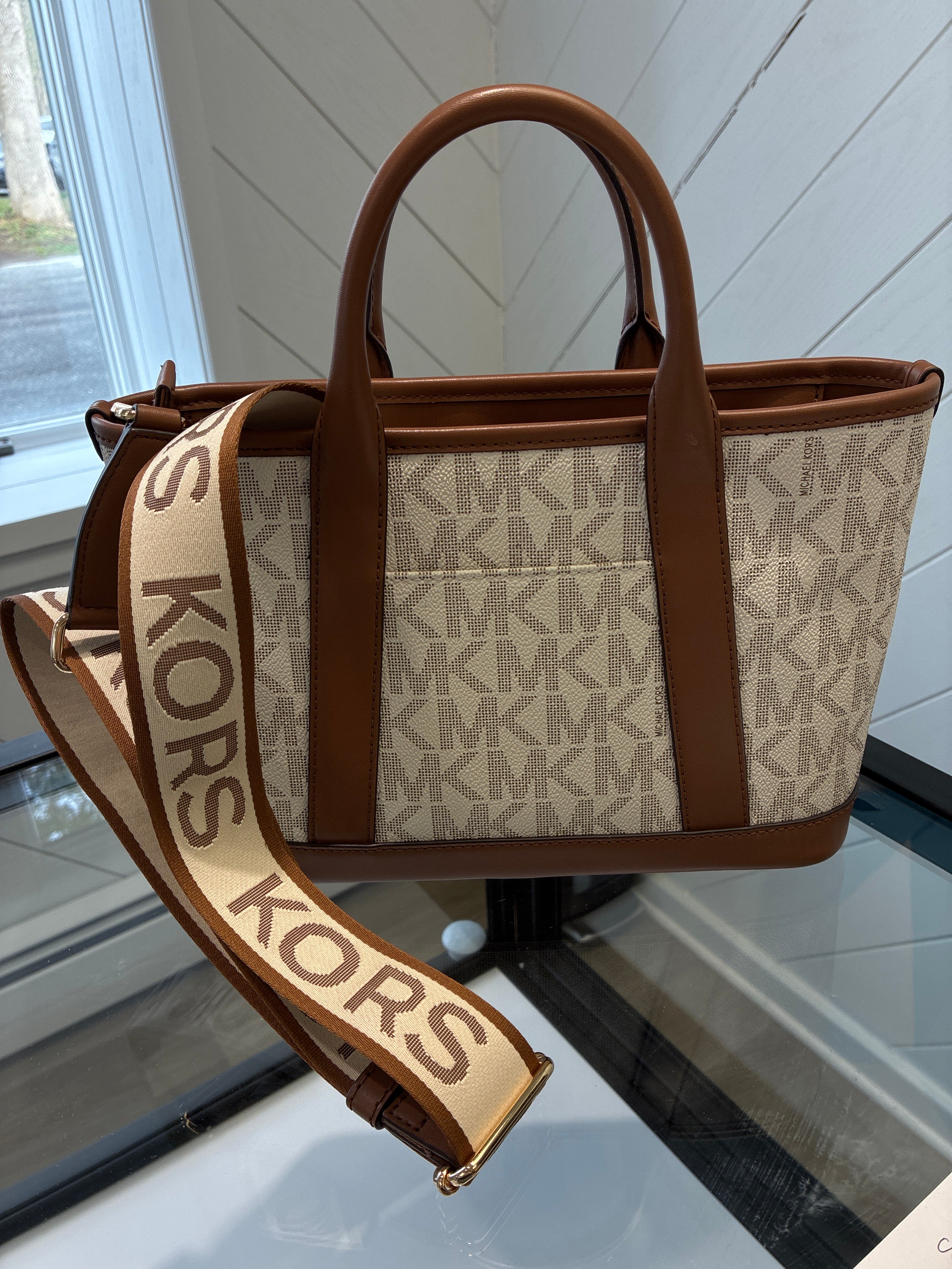 Michael Kors Luisa Medium Signature Logo Satchel