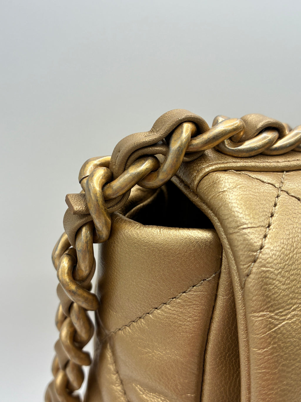 Chanel C19 - Metallic Gold - Size Small- Rare!