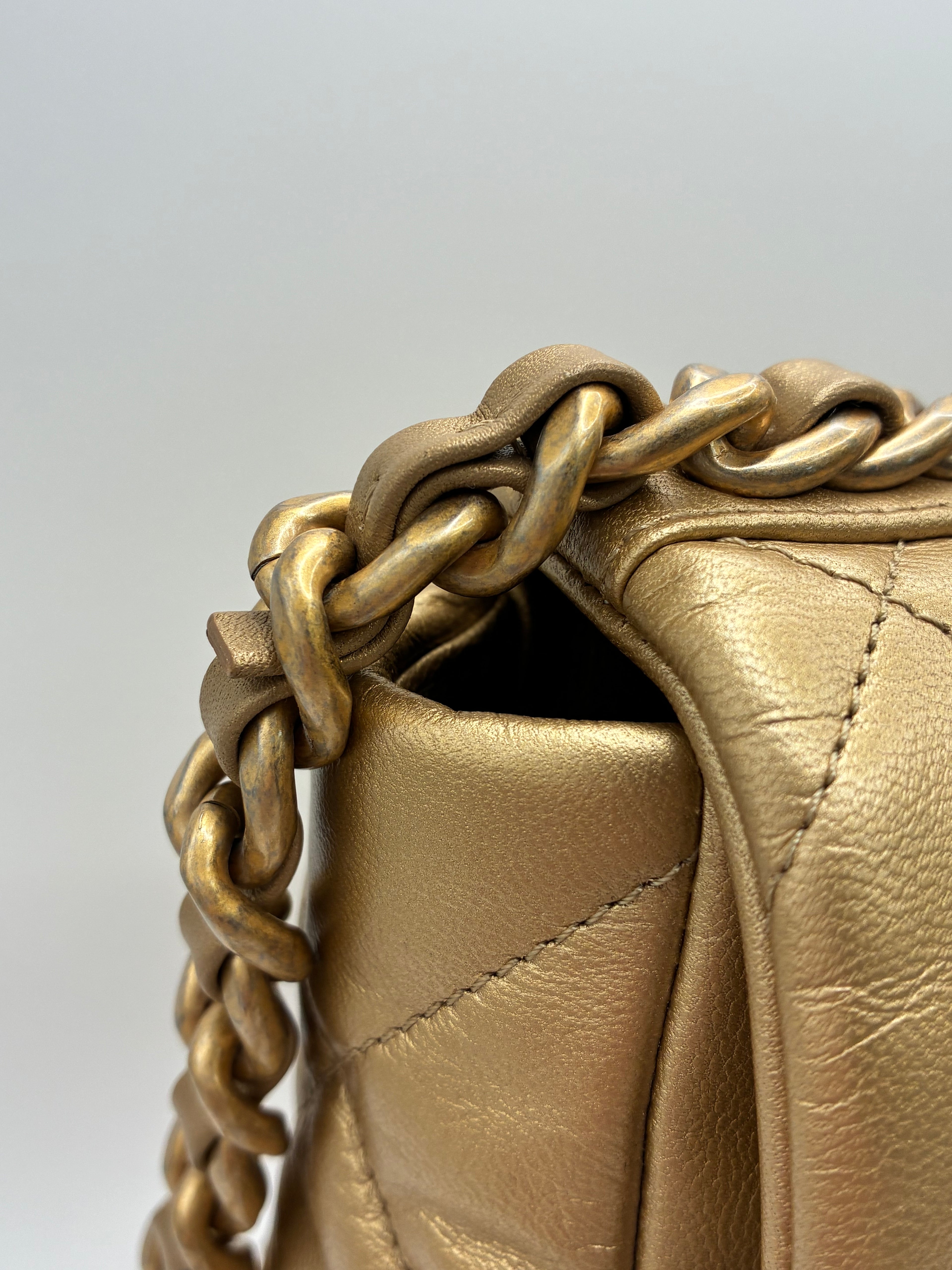 Chanel C19 - Metallic Gold - Size Small- Rare!