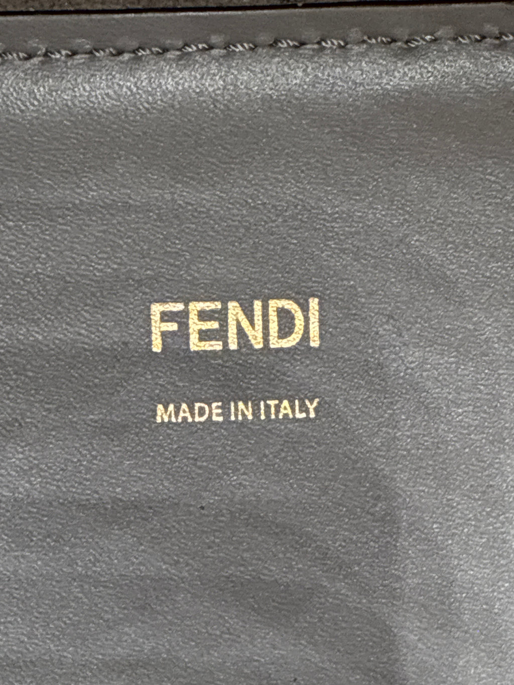Fendi Vitello King Plexiglass Logo Embossed Medium Fendi Sunshine Shopper Tote Moon