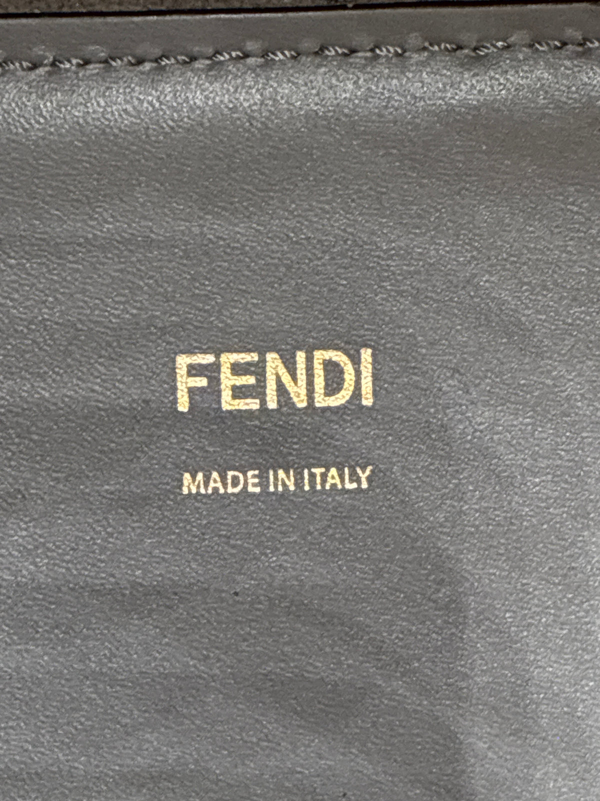 Fendi Vitello King Plexiglass Logo Embossed Medium Fendi Sunshine Shopper Tote Moon