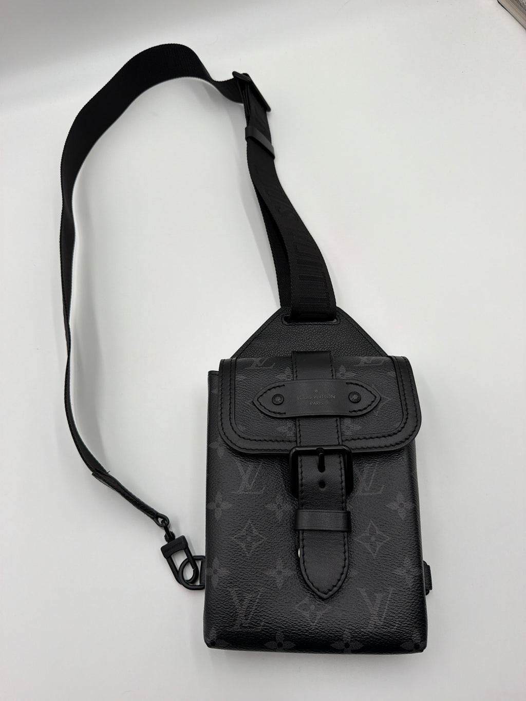 Louis Vuitton Monogram Eclipse Saumur Sling Bag