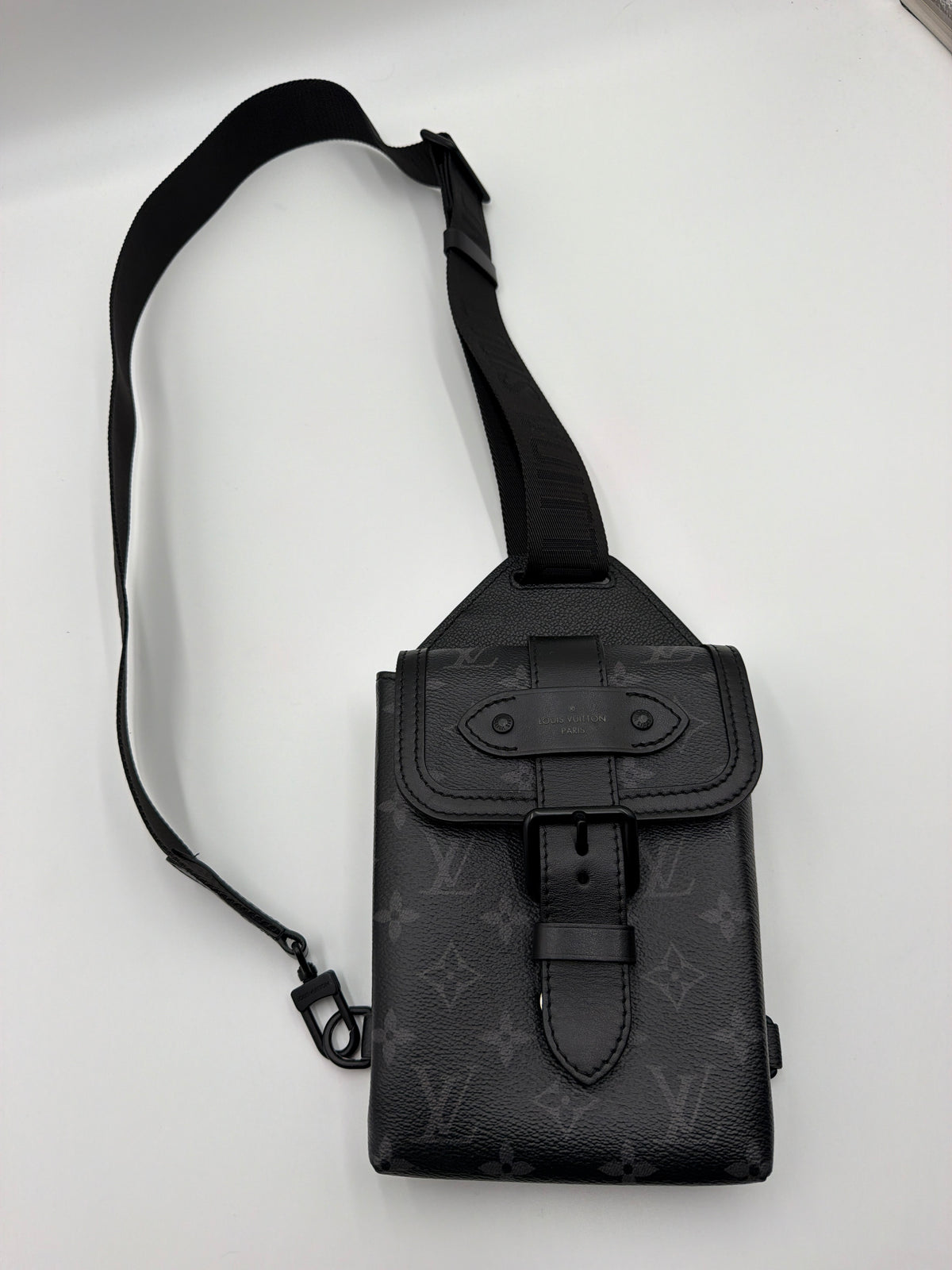 Louis Vuitton Monogram Eclipse Saumur Sling Bag