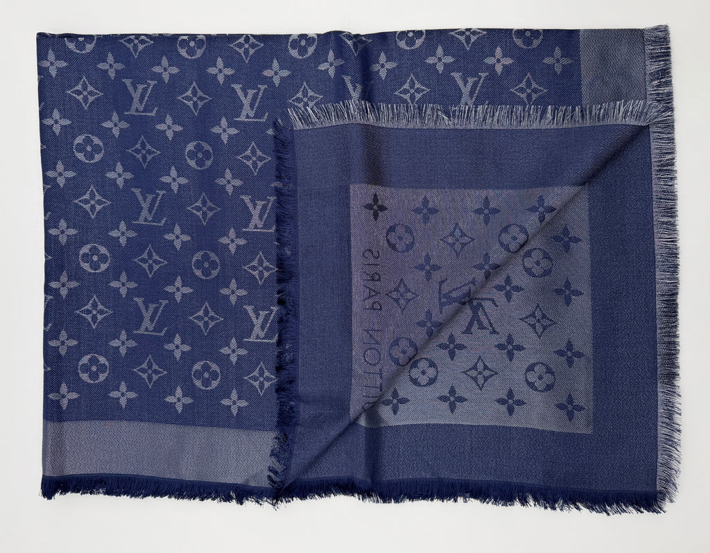 Louis Vuitton So Shine Shawl Blue