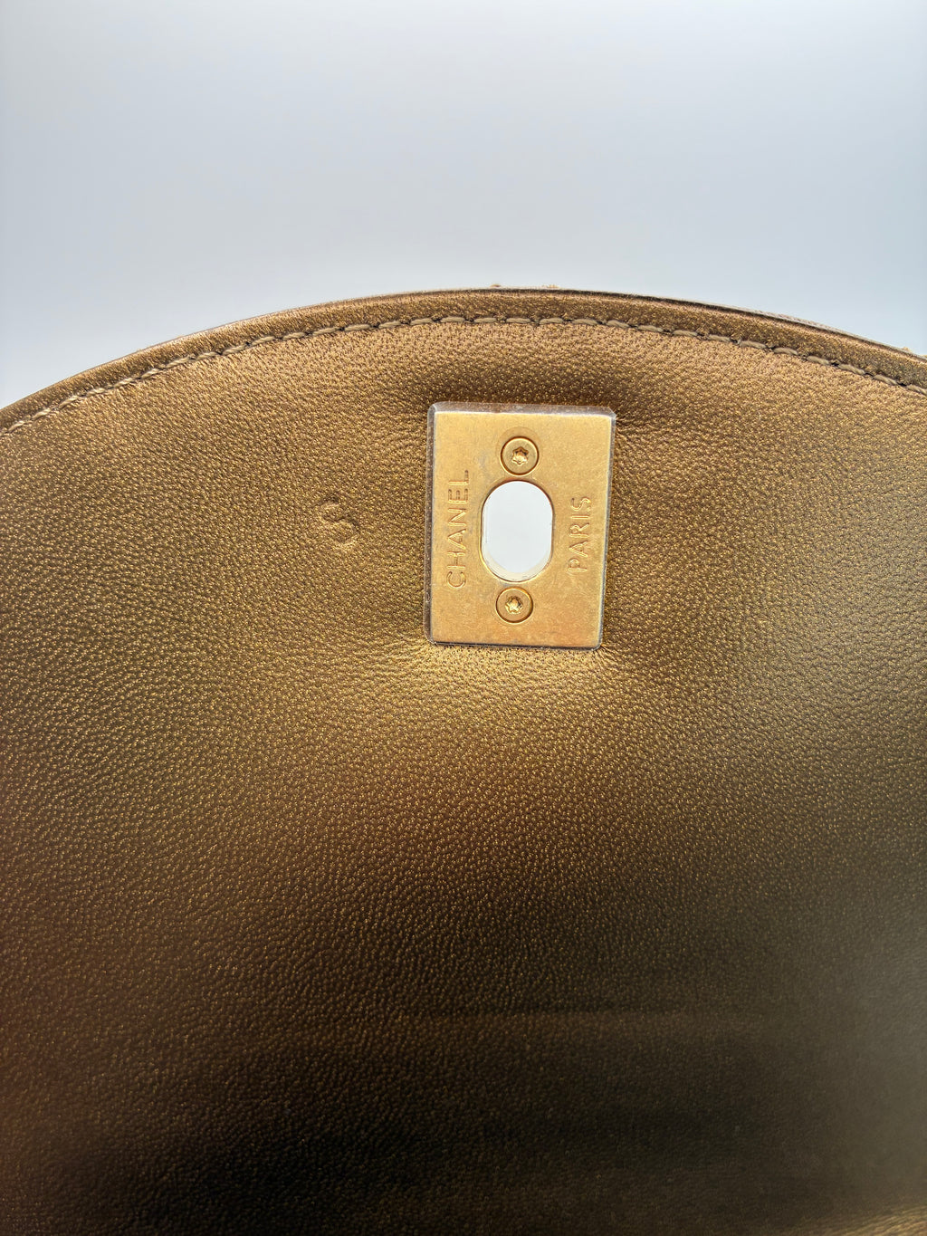Chanel Chain Handle Flap Bag Gold