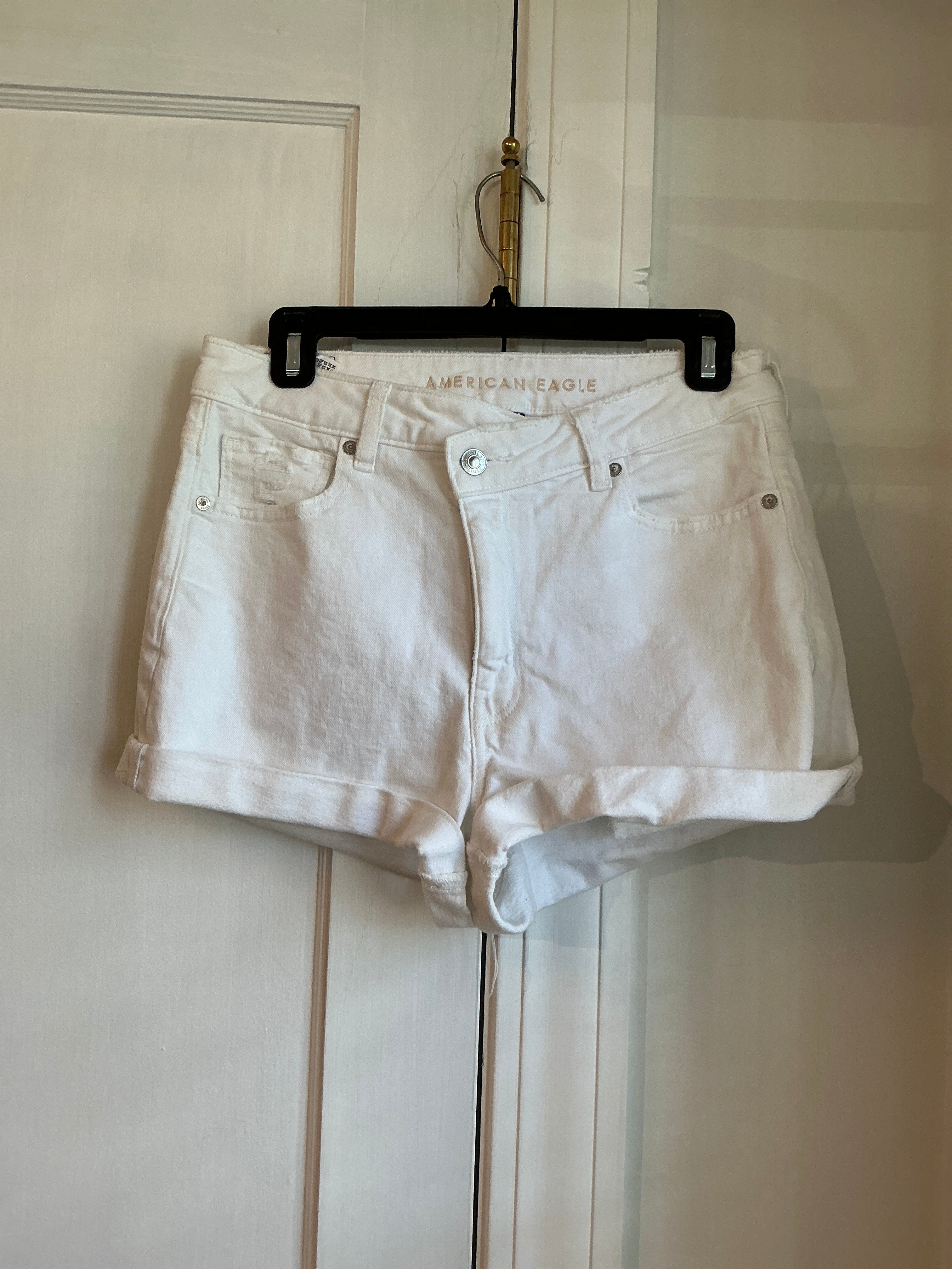 American Eagle White Jean Shorts