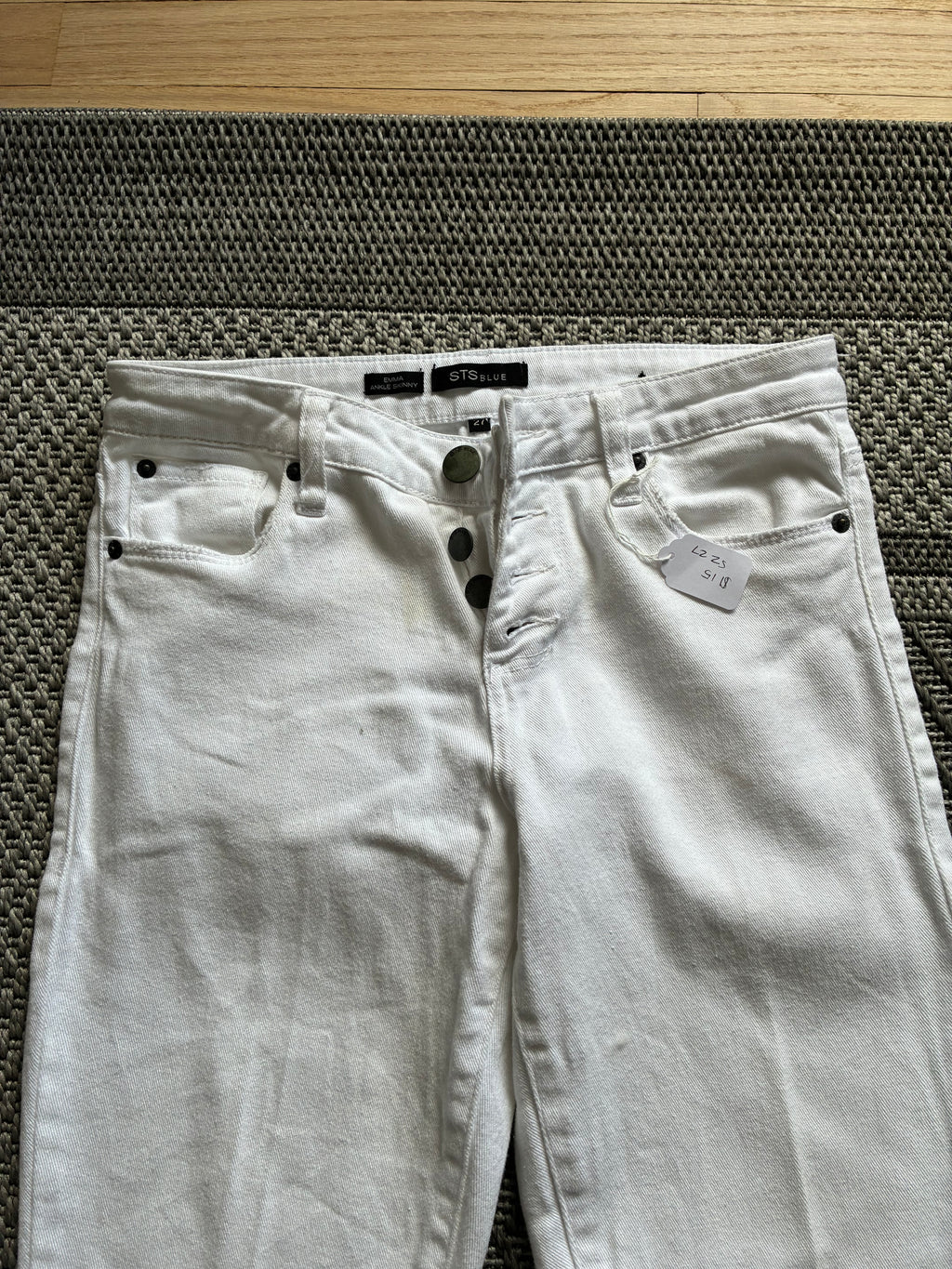 STS blue - white skinny jeans