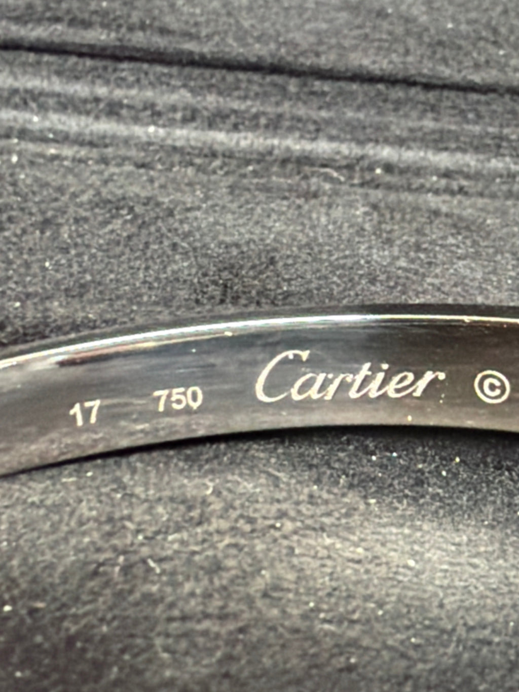 Cartier Love Bracelet White Gold size 17